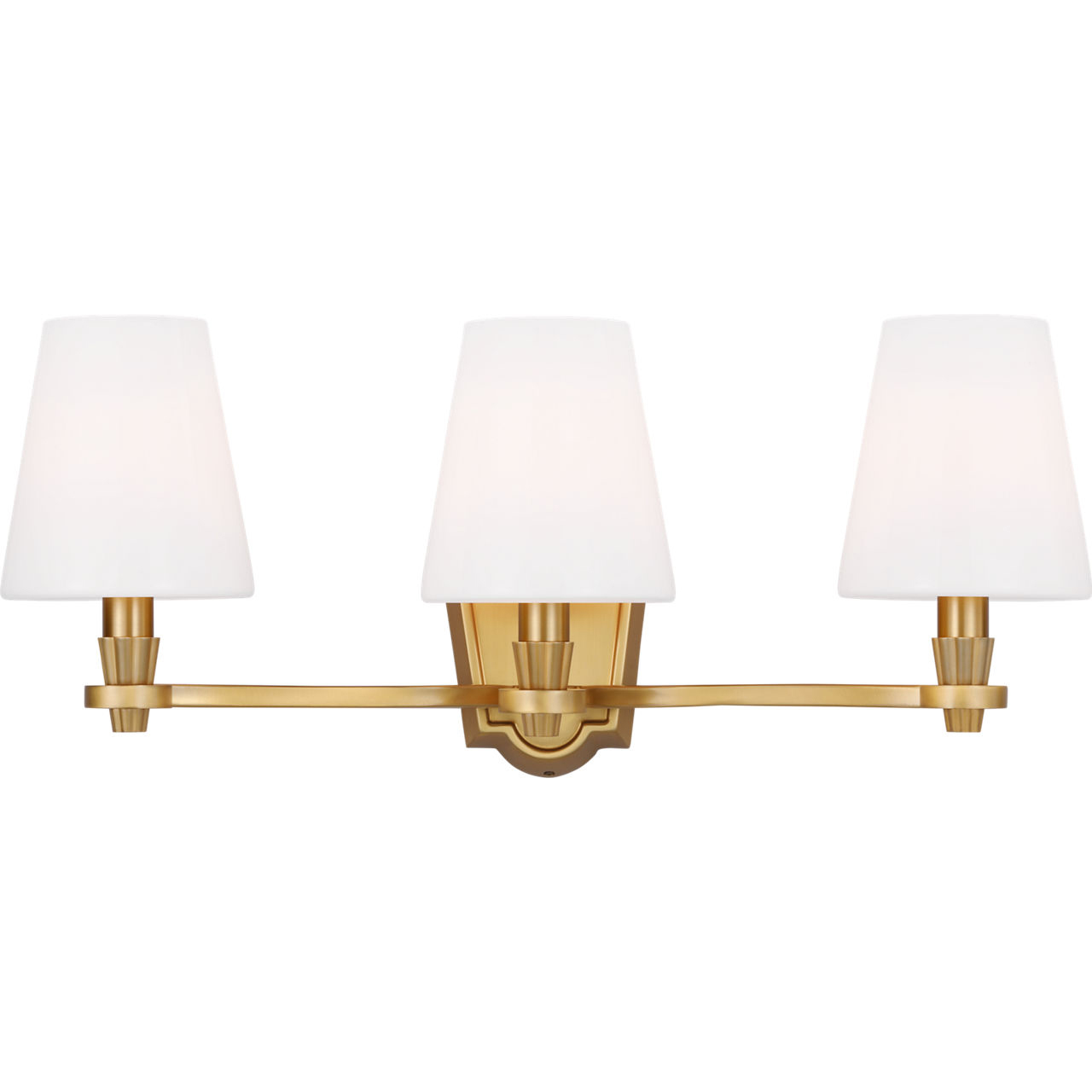 AH by Alexa Hampton Paisley 3 Light 23.38 inch Burnished Brass Vanity Light Wall Light
