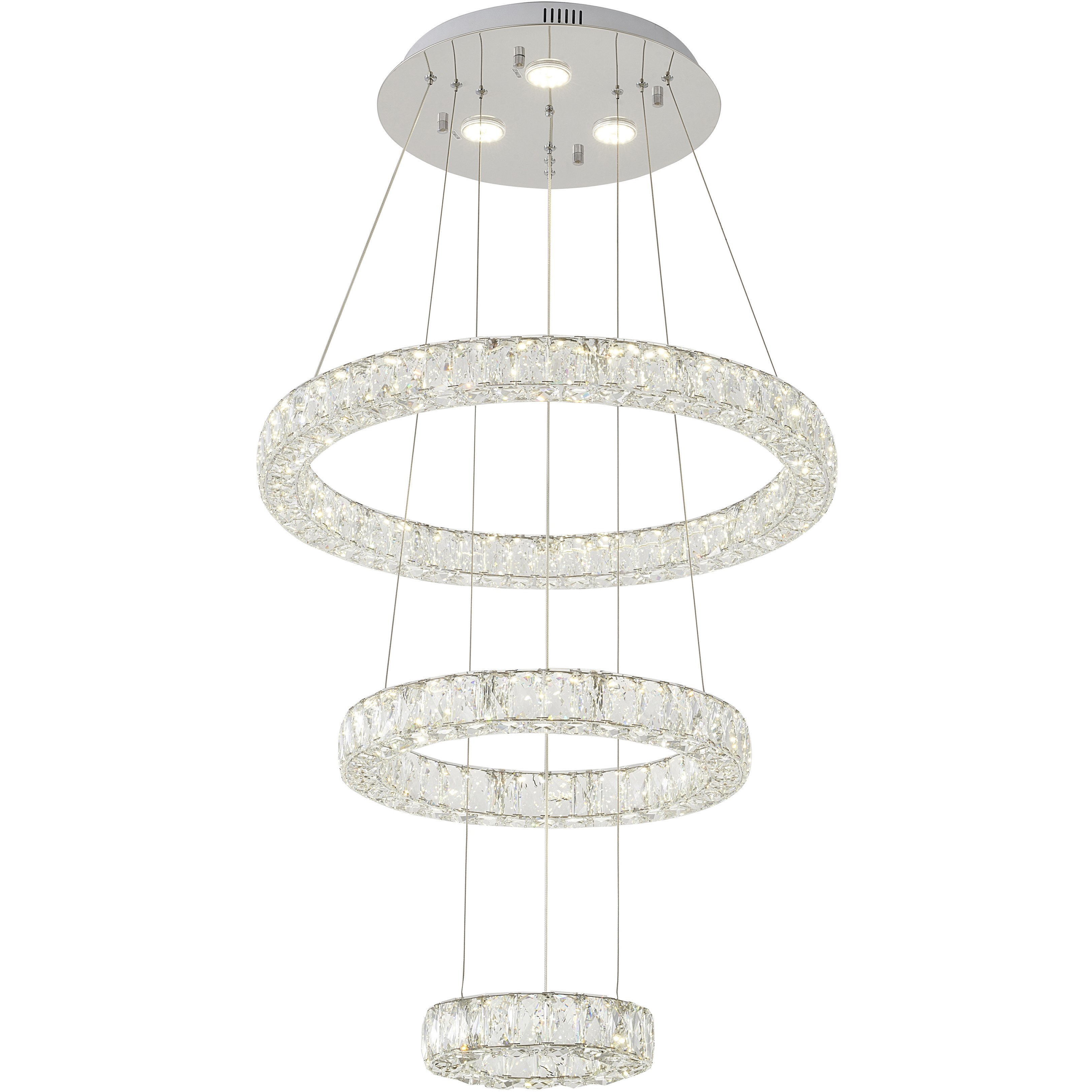 Canada LED 25.5 inch Chrome Chandelier Ceiling Light