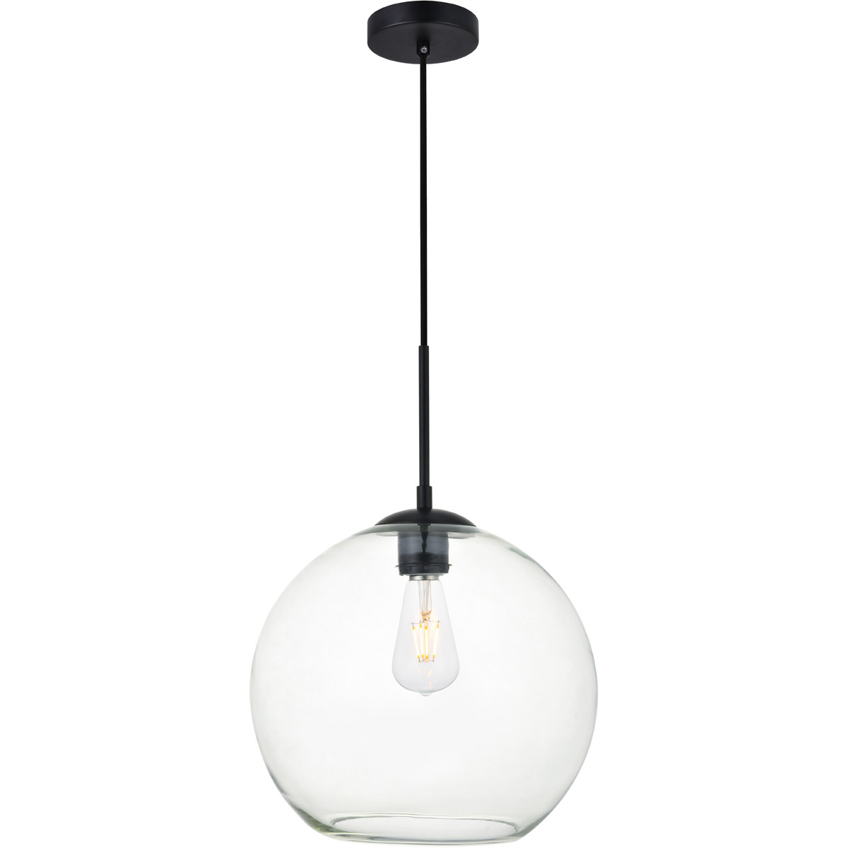 Baxter 1 Light 11.8 inch Black Pendant Ceiling Light