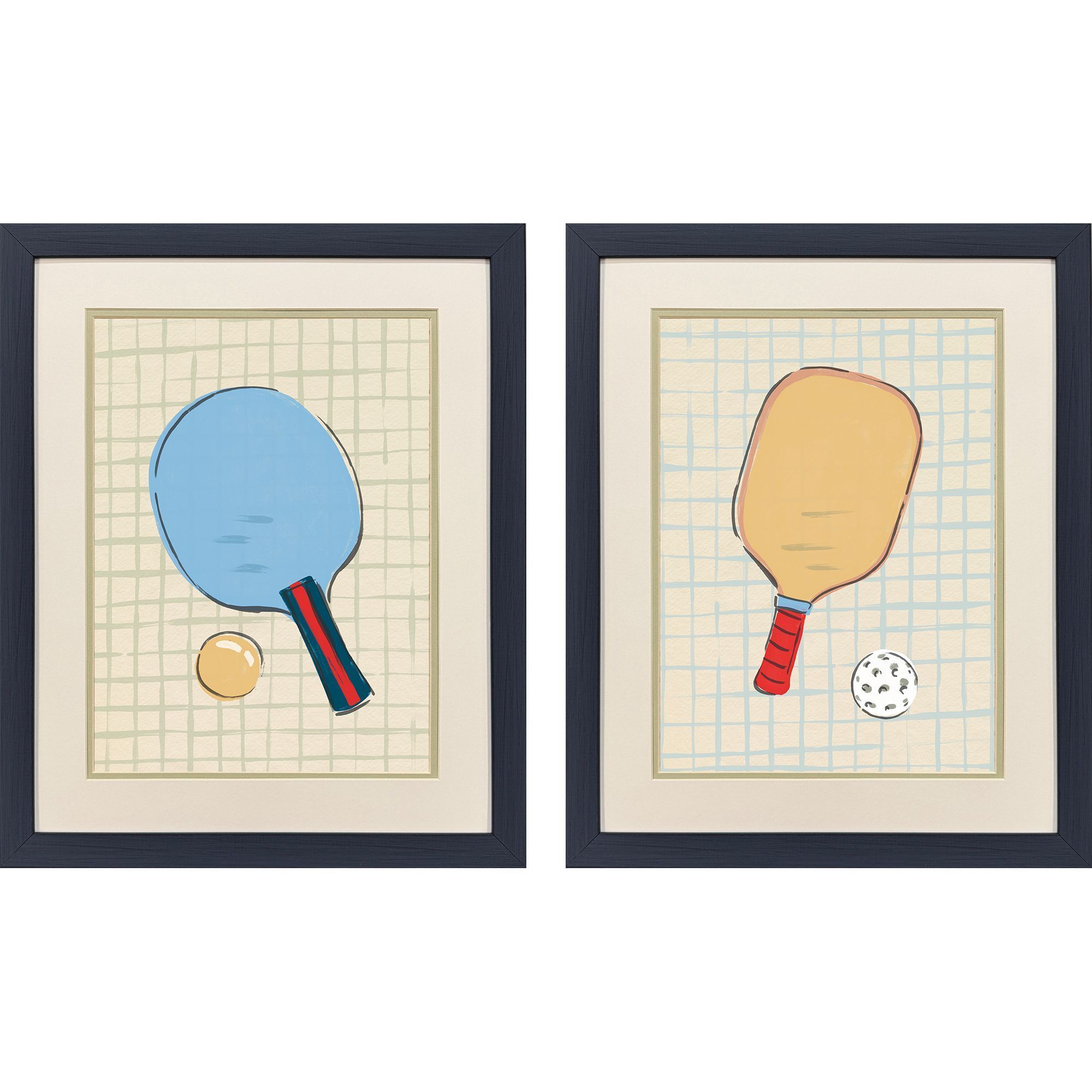 Propac Blue and Green and Yellow and Red Framed Art, Propac