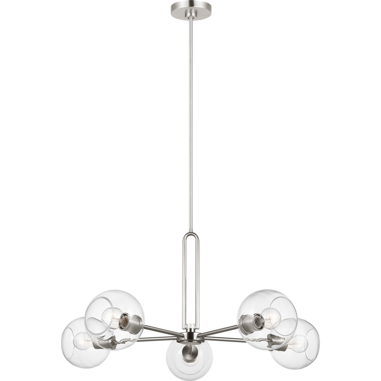 Codyn 5 Light 34 inch Brushed Nickel Chandelier Ceiling Light