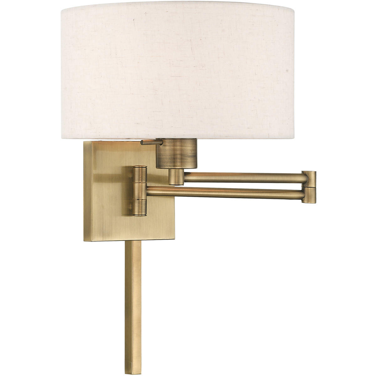 Allison 24 inch 100.00 watt Antique Brass Swing Arm Wall Lamp Wall Light