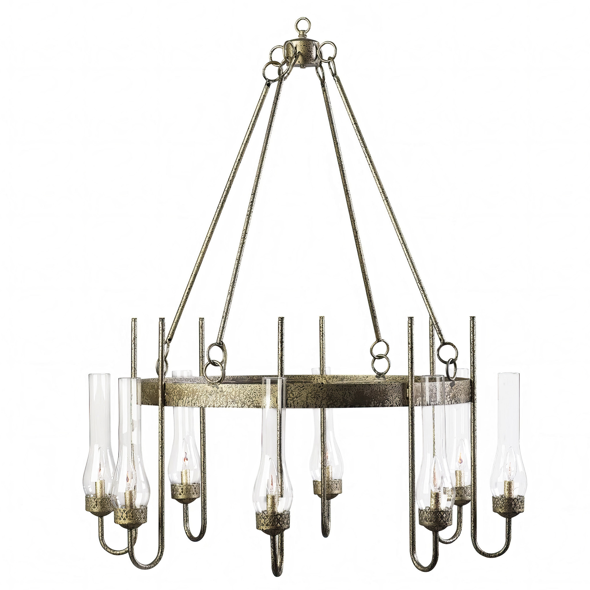Hill Country 8 Light Old Gold Chandelier Ceiling Light