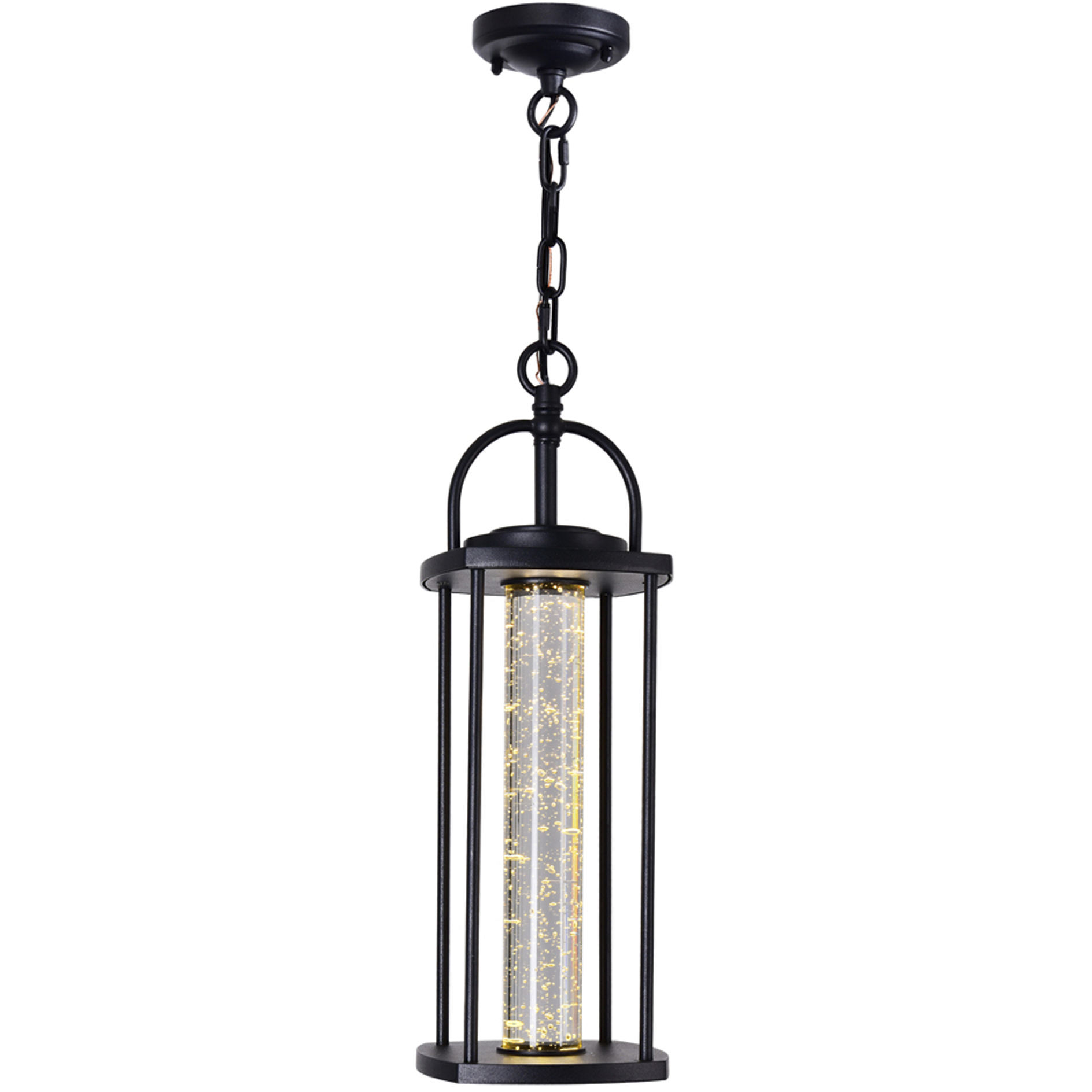 Greenwood LED 6 inch Black Outdoor Hanging Light