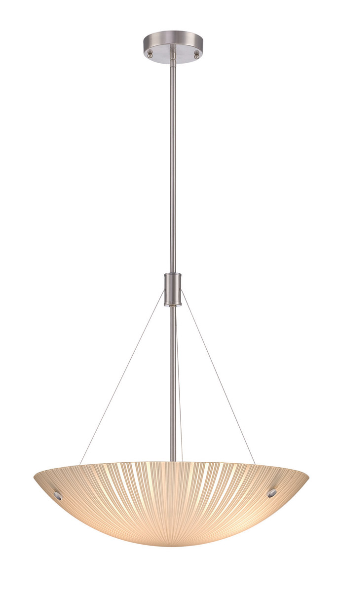 Rocco 3 Light 20 inch Polished Steel Pendant Ceiling Light