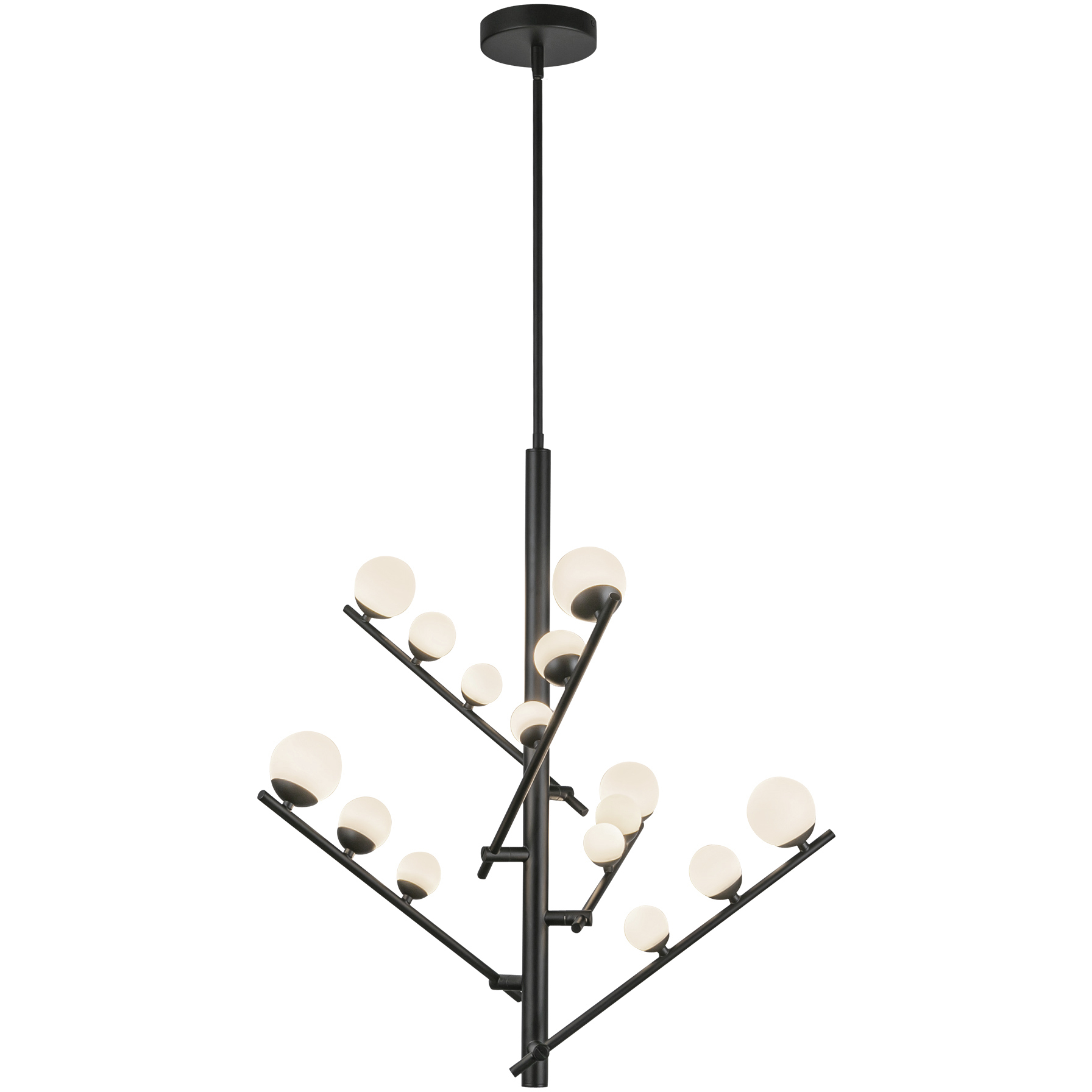 Cypress LED 18 inch Black Chandelier Ceiling Light