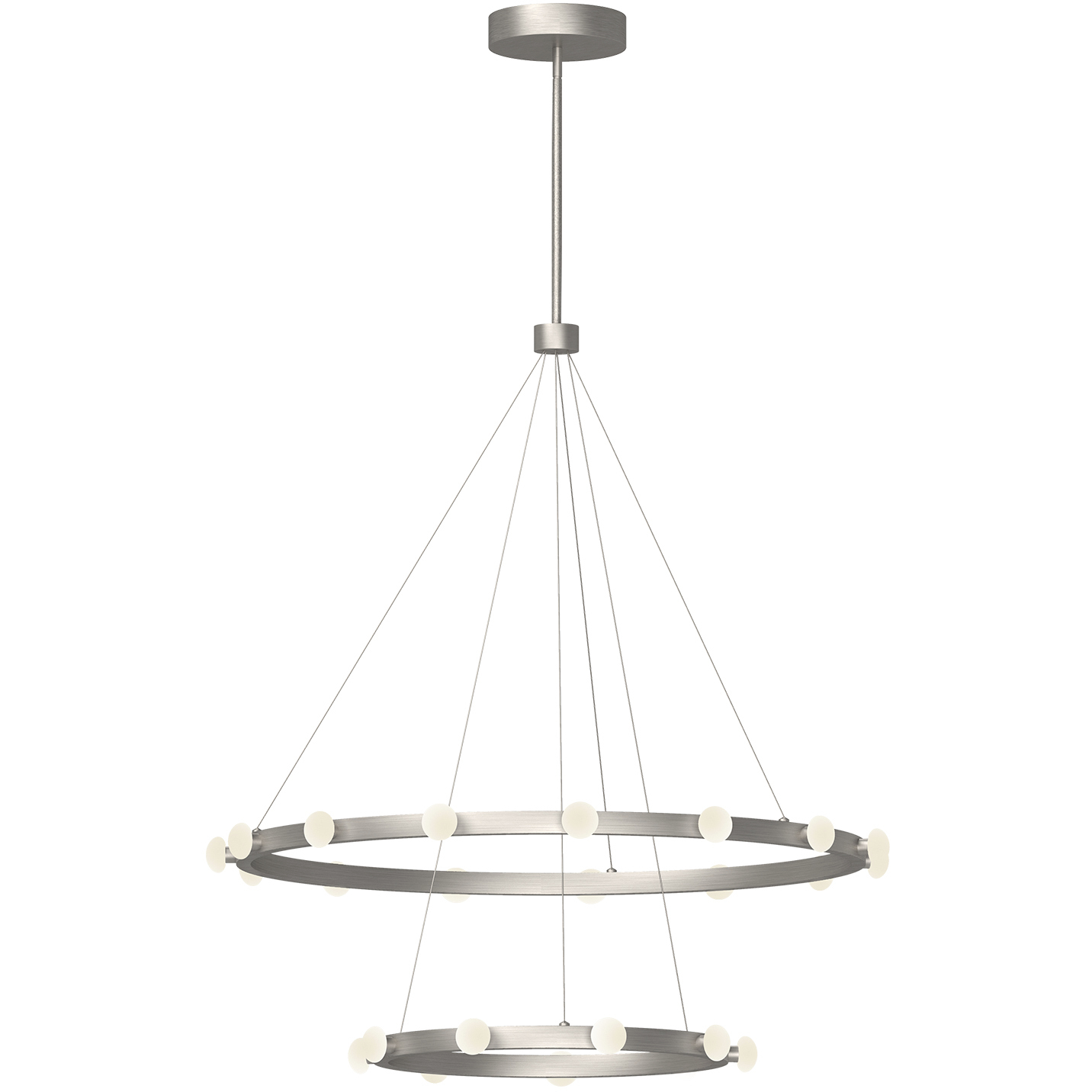 Rezz LED 35.5 inch Brushed Nickel Chandelier Ceiling Light