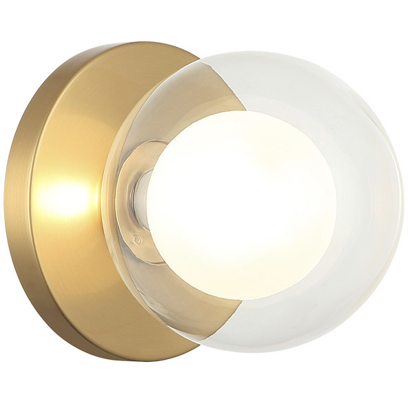 Solaris 1 Light 5.88 inch Aged Gold Brass Wall Sconce Wall Light