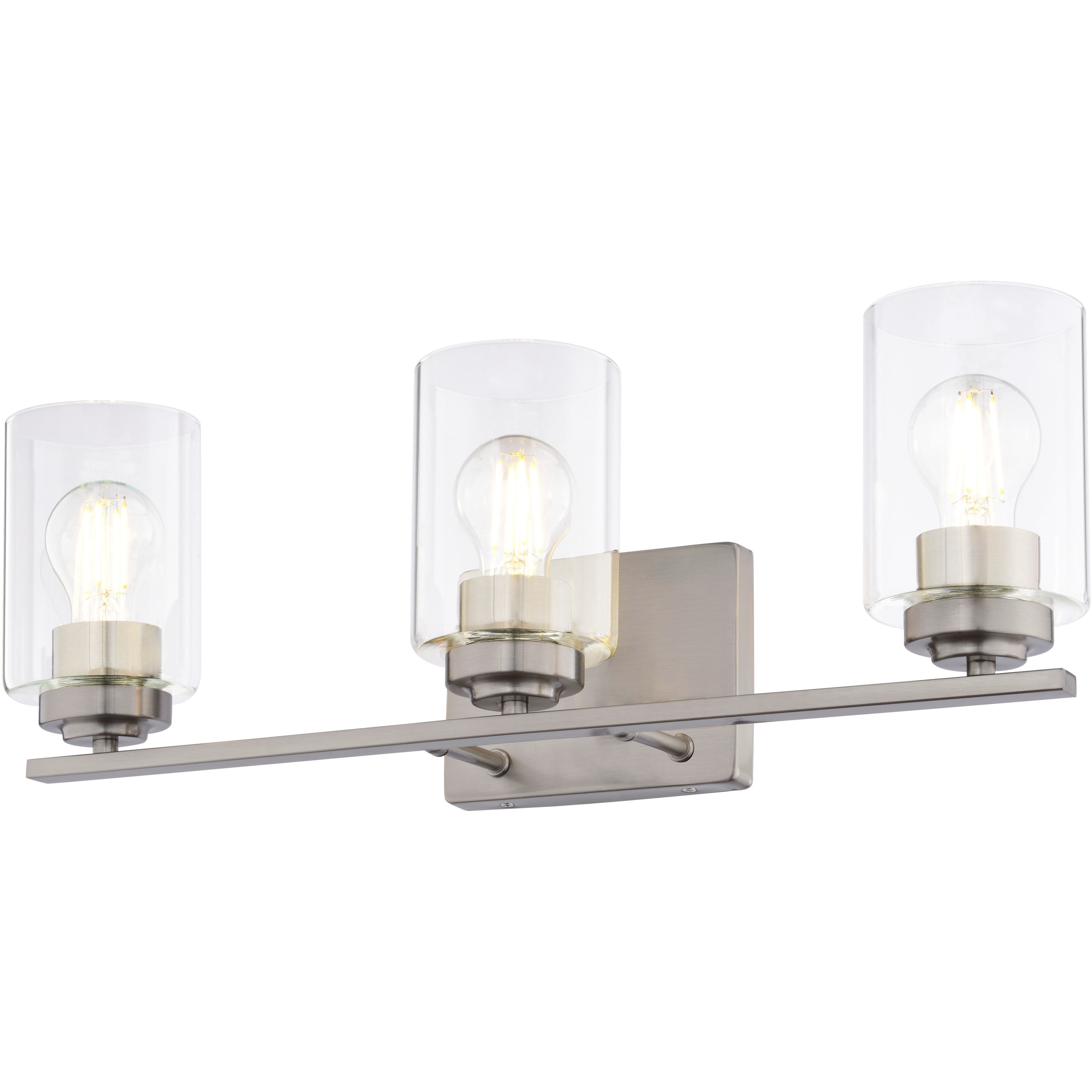 Park Ridge 3 Light 22 inch Satin Nickel Bathroom Light Wall Light