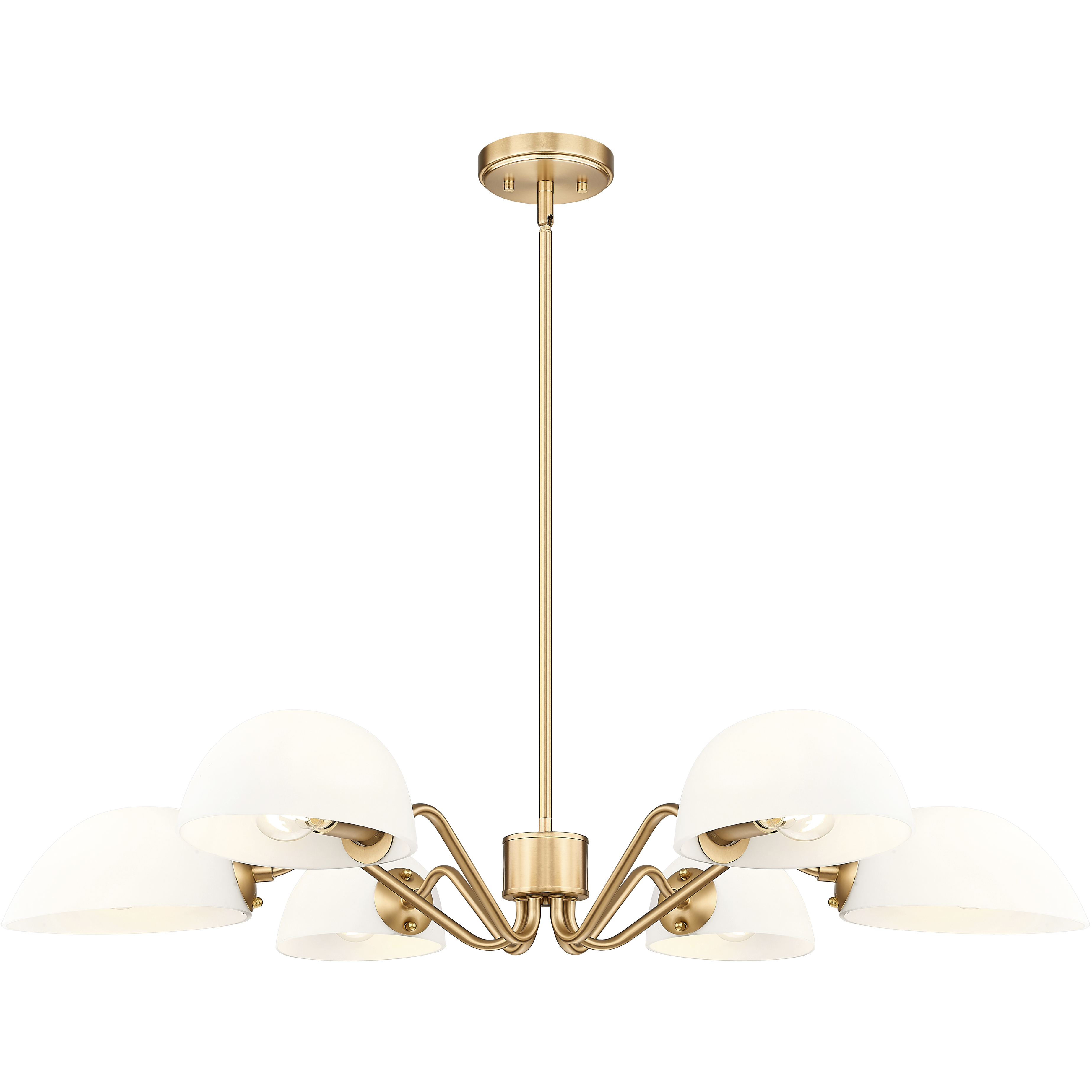 Breton 6 Light 39 inch Modern Gold Chandelier Ceiling Light