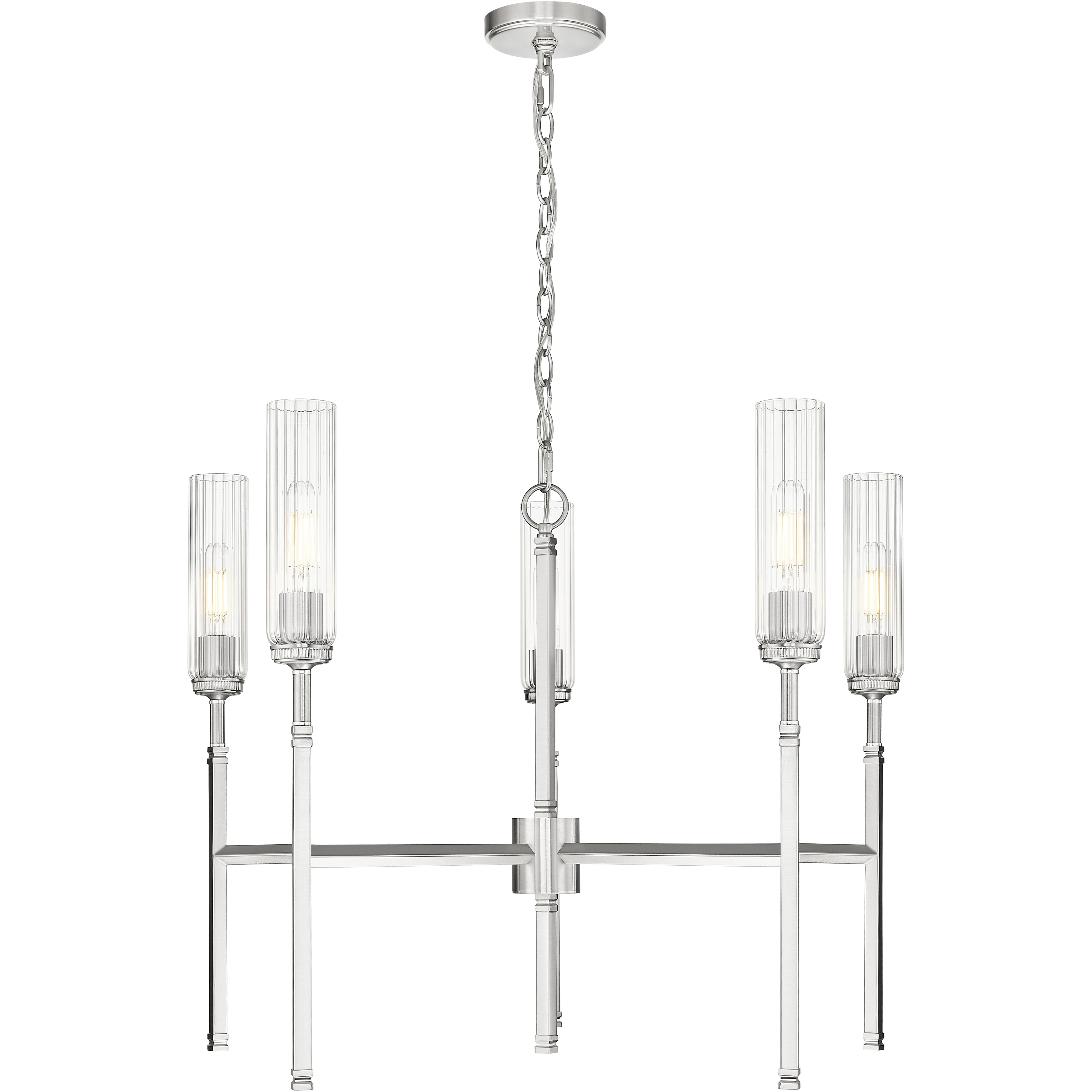 Esme 5 Light 32 inch Brushed Nickel Chandelier Ceiling Light