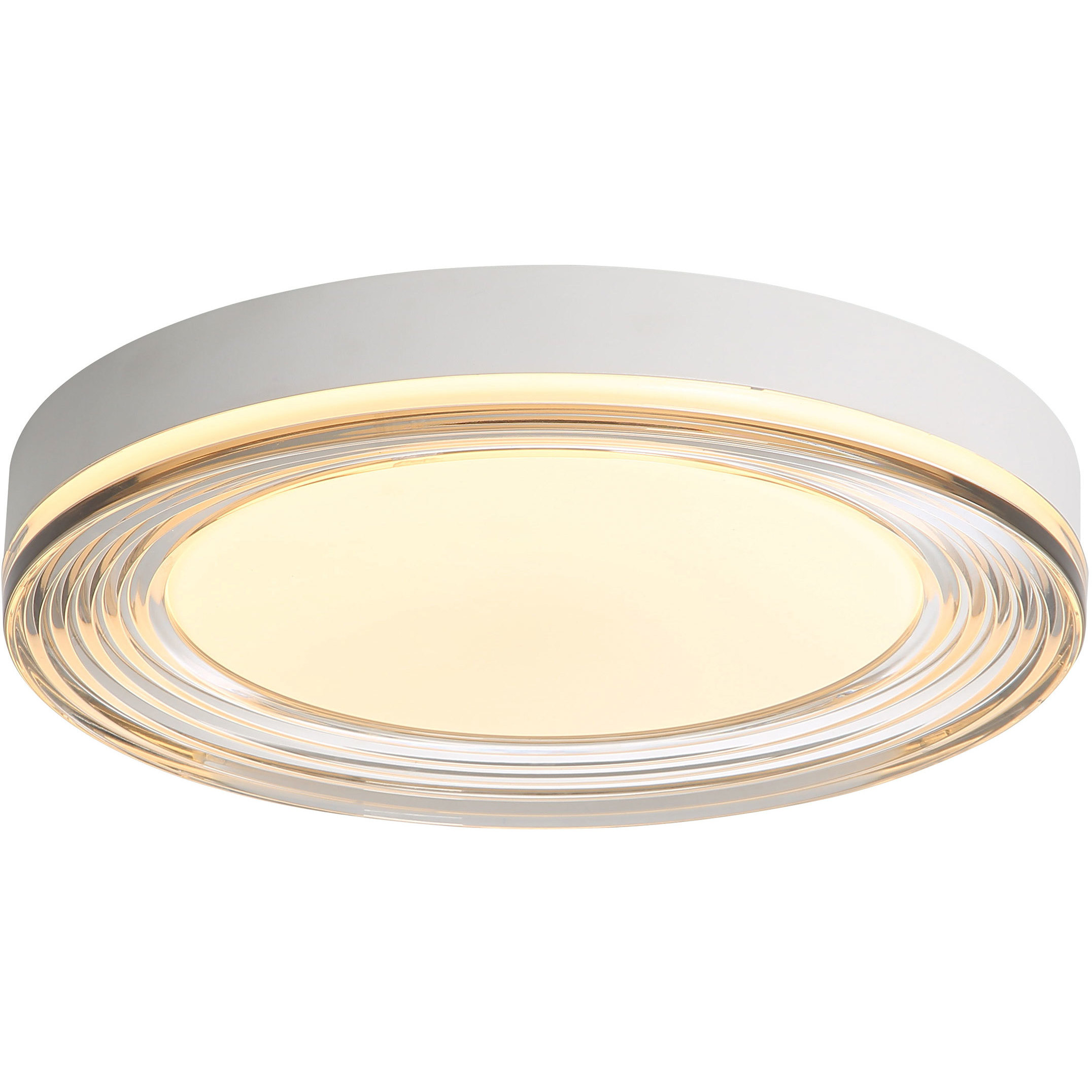 Ondulada LED 15.75 inch Sand White Flush Mount Ceiling Light in Smoky Acrylic