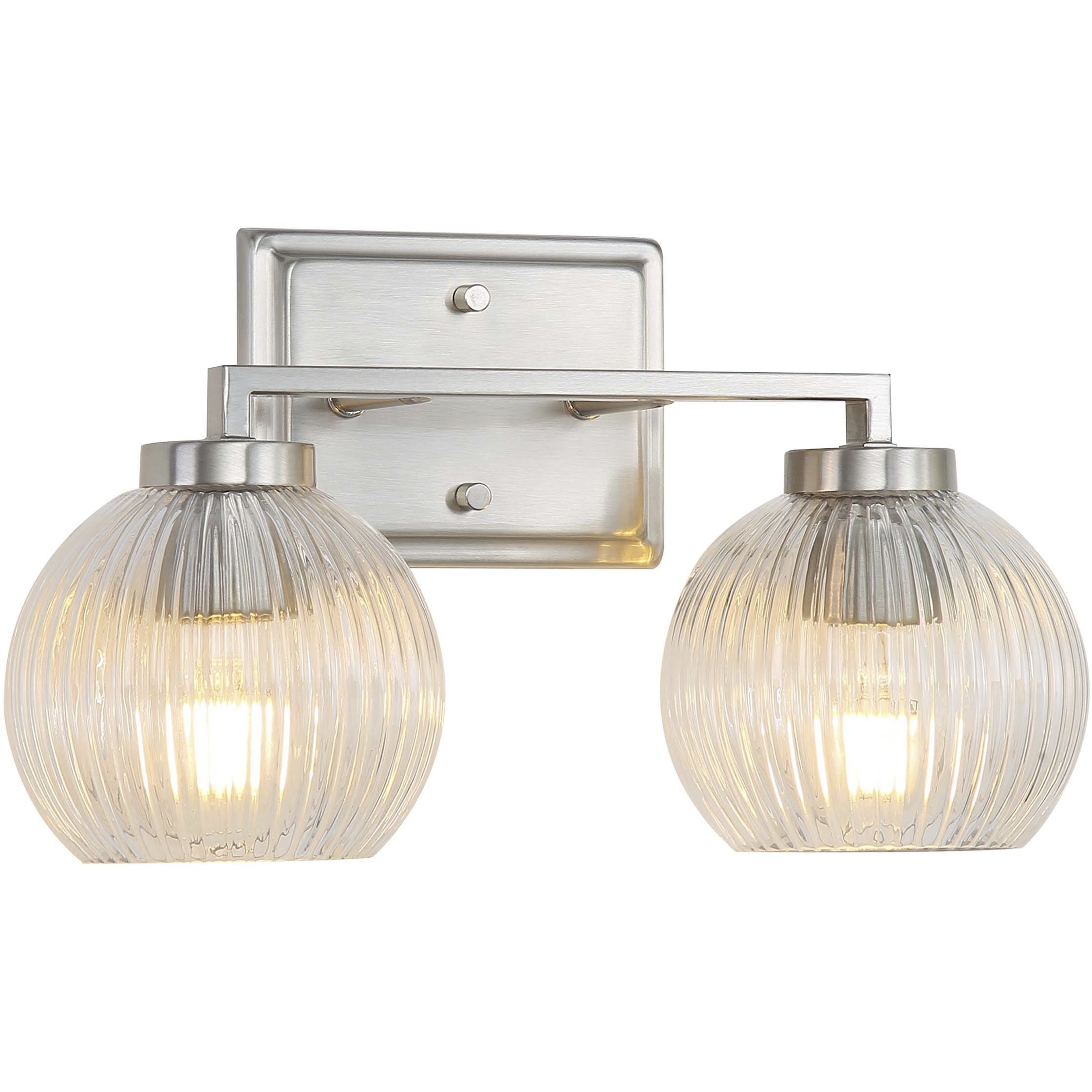 Yep Elliott Vanity Wall Light in Pewter, Ribbed