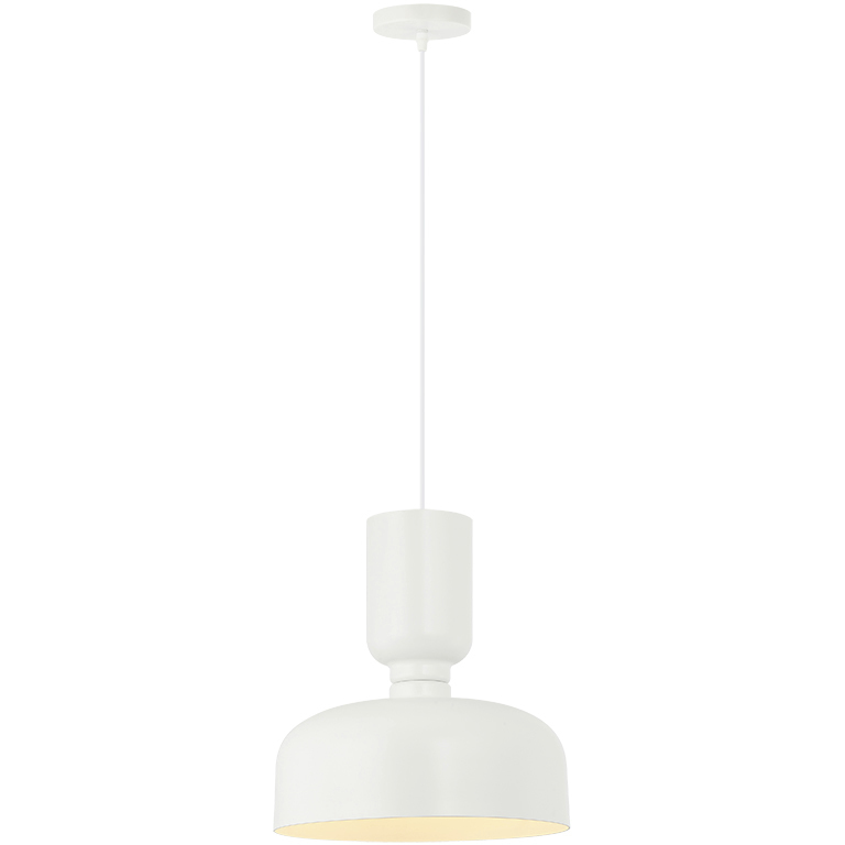 Matteo Lighting Pedestal 1 Light 13.75 inch White Pendant Ceiling Light C71102WH - Open Box