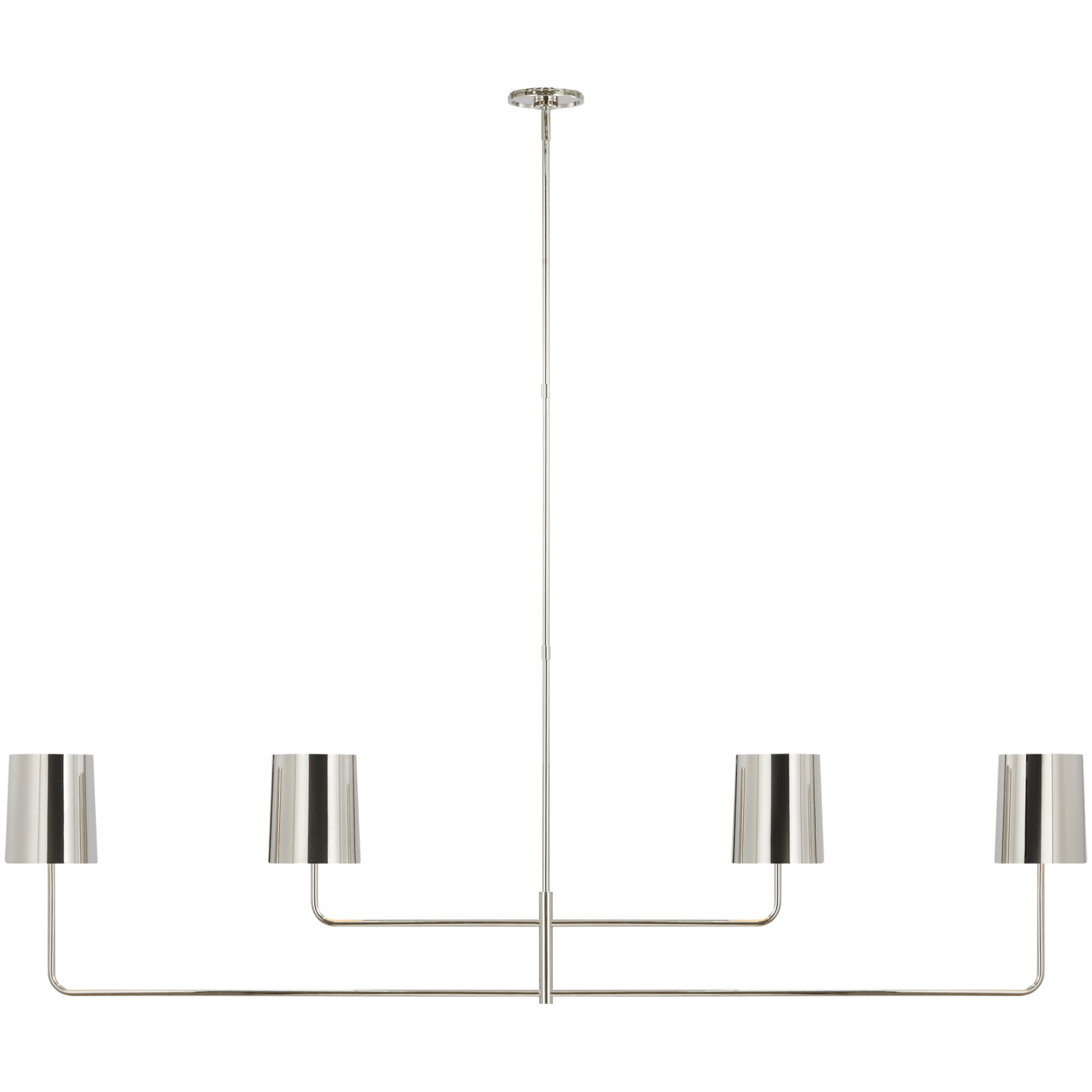 Barbara Barry Go Lightly LED 70 inch Polished Nickel Linear Chandelier Ceiling Light