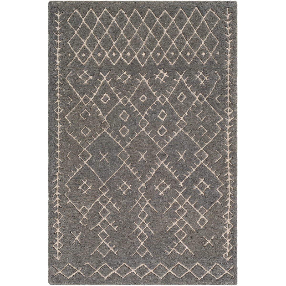 Souk 36 X 24 inch Medium Gray/Light Gray Rugs