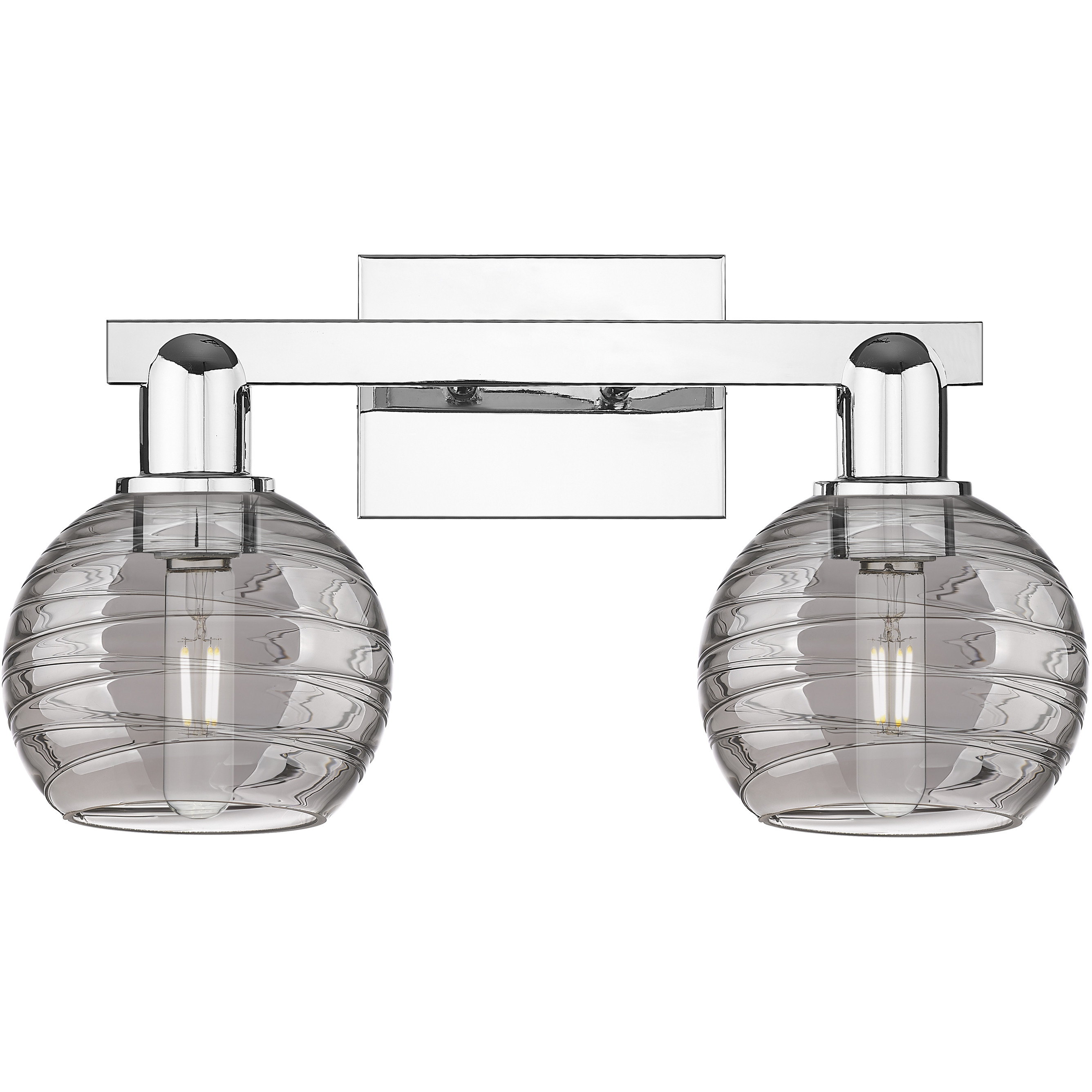 Athens Deco Swirl 2 Light 16 inch Polished Chrome Bath Vanity Light Wall Light
