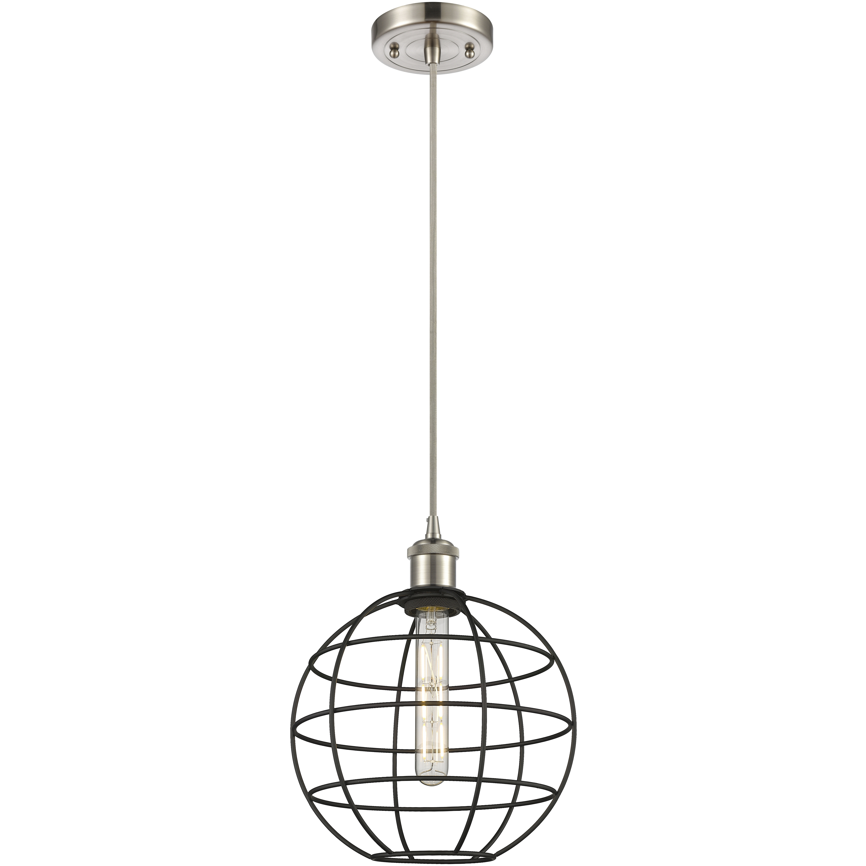 Lake Placid 1 Light 10 inch Satin Nickel Pendant Ceiling Light