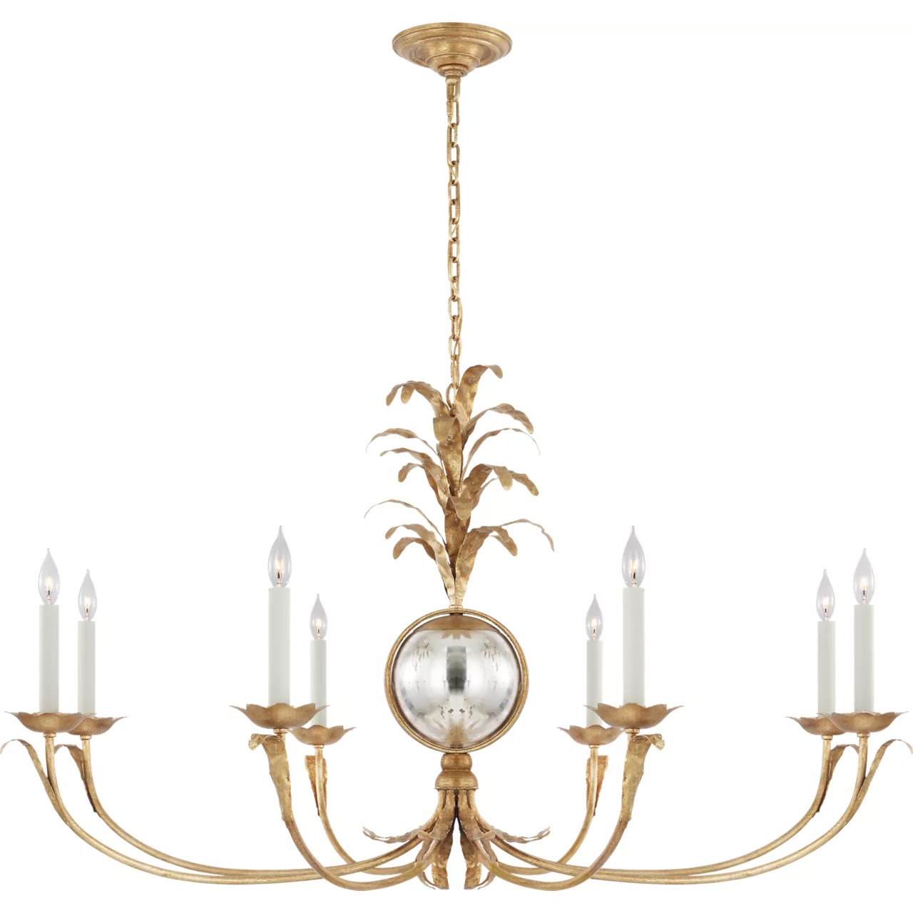 Chapman & Myers Gramercy LED 50.25 inch Gilded Iron Wide Chandelier Ceiling Light, Grande
