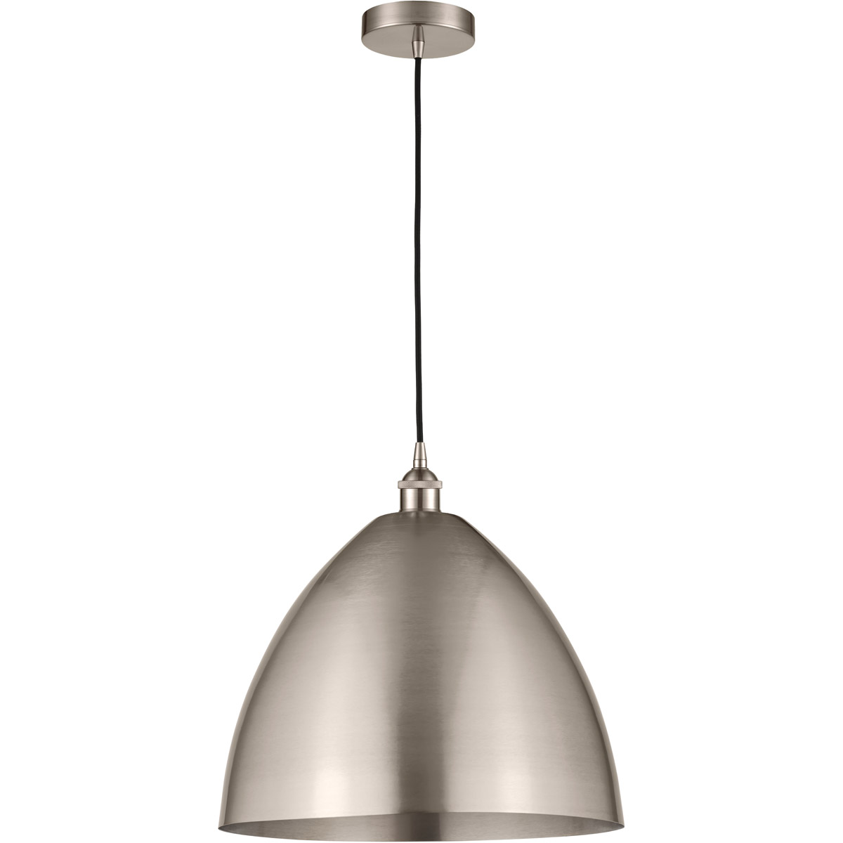 Edison Dome 1 Light 16 inch Brushed Satin Nickel Mini Pendant Ceiling Light