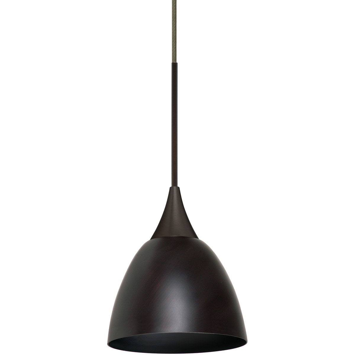 Divi 1 Light Bronze Cord Pendant Ceiling Light in Incandescent