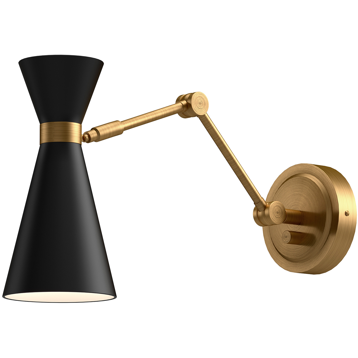 Alora Mood Blake 1 Light 4.38 inch Aged Gold and Matte Black Wall/Vanity Light Wall Light