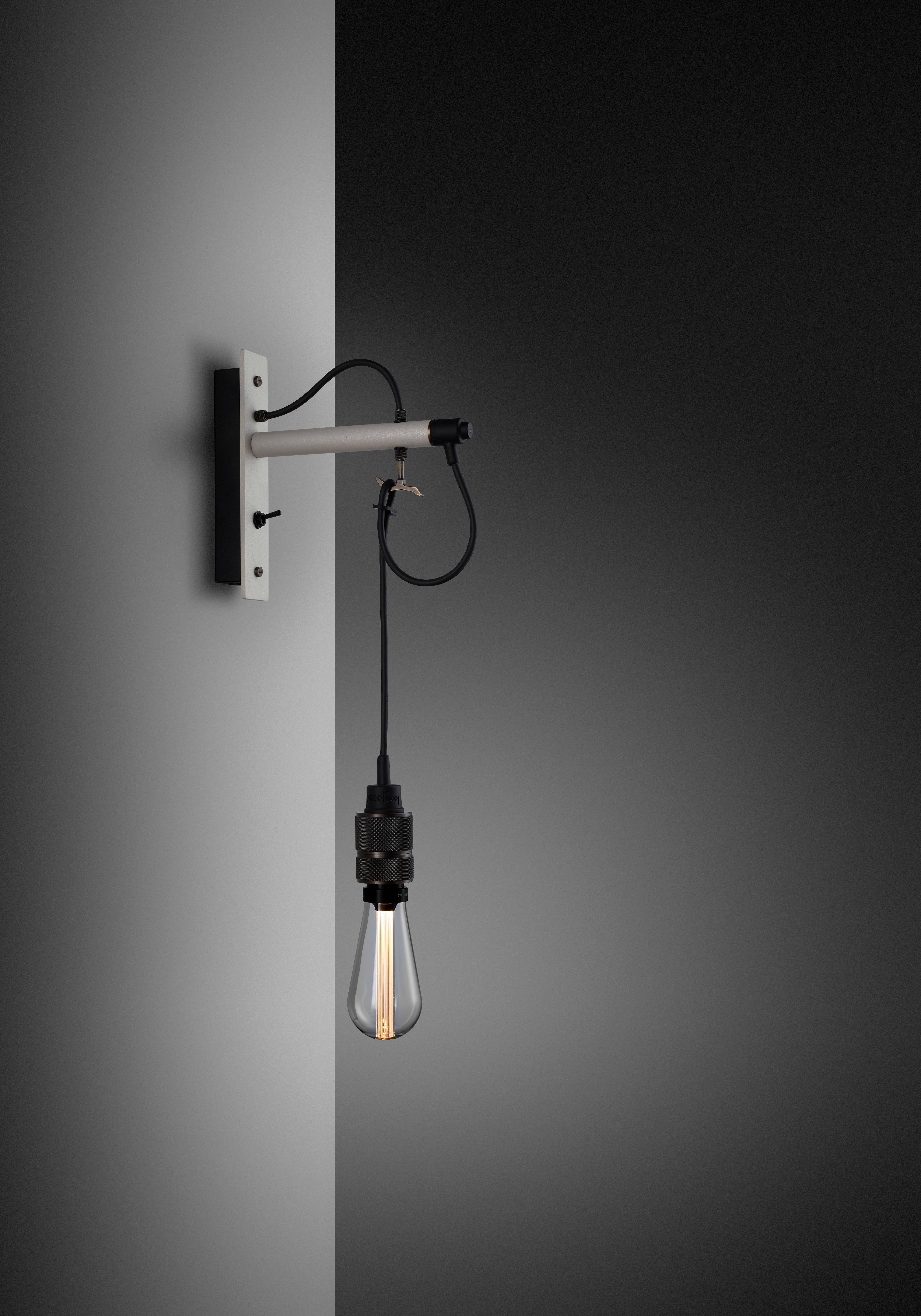 Hooked Wall Light in Stone / Smoked Bronze, Nude