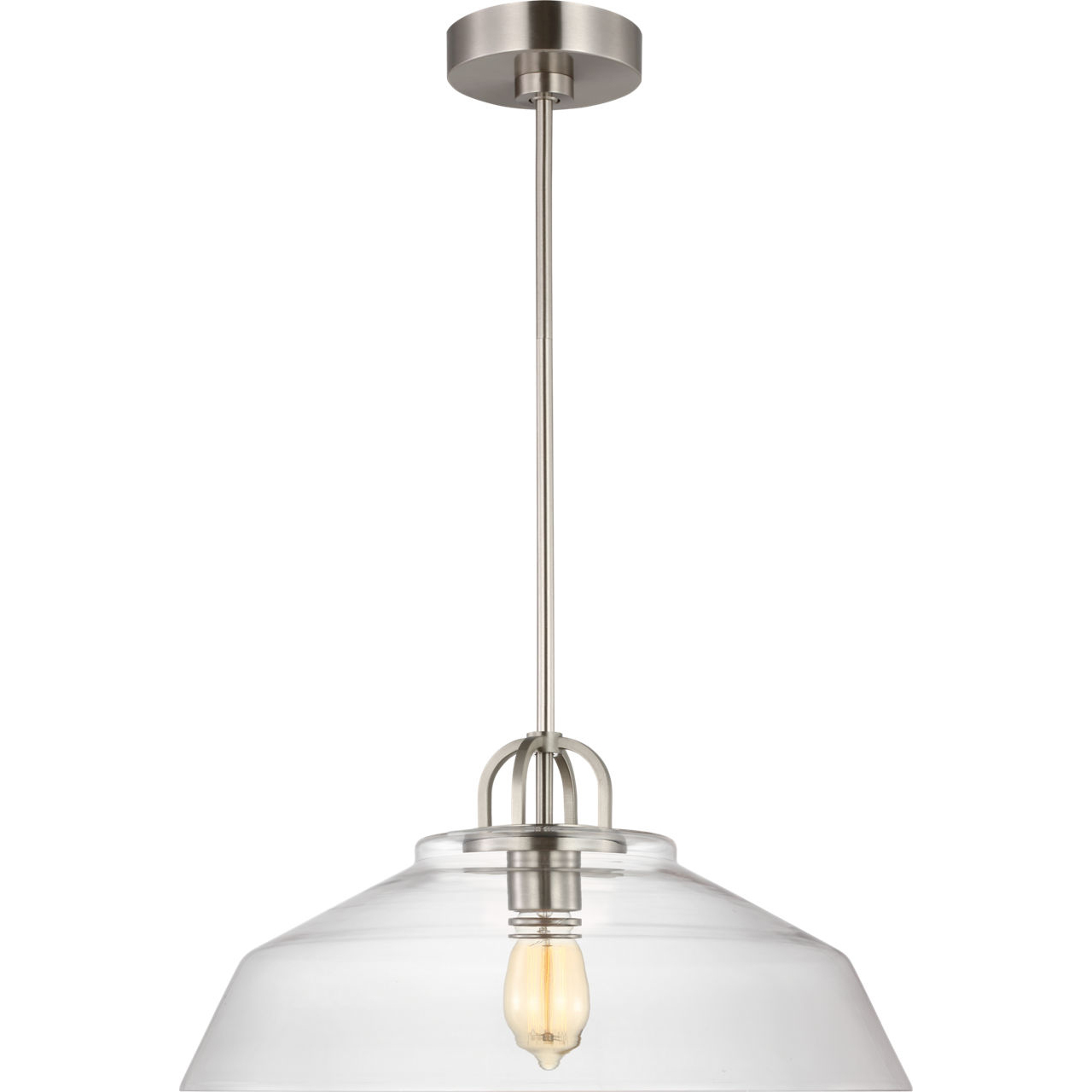 Drew & Jonathan Scott Payton 1 Light 20 inch Brushed Steel Pendant Ceiling Light