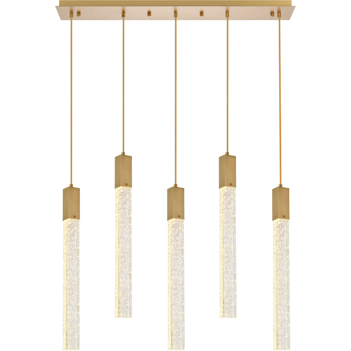 Weston 5 Light 36 inch Satin Gold Pendant Ceiling Light