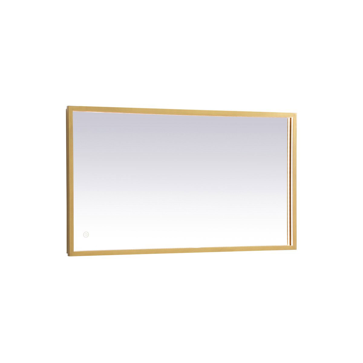 Pier 36 X 18 inch Brass LED Mirror