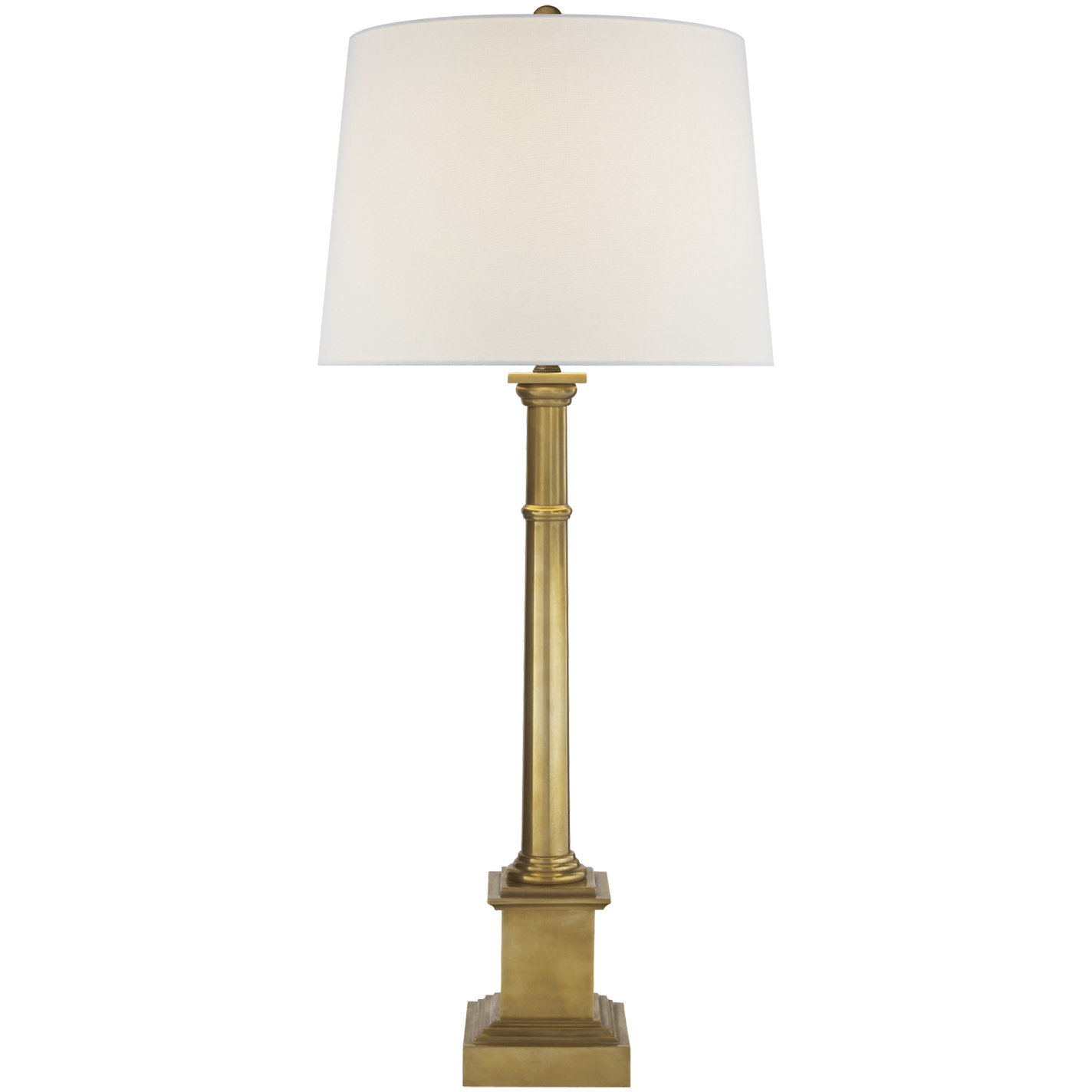 Suzanne Kasler Sjosephine 32.5 inch 150 watt Hand-Rubbed Antique Brass Table Lamp Portable Light in Linen