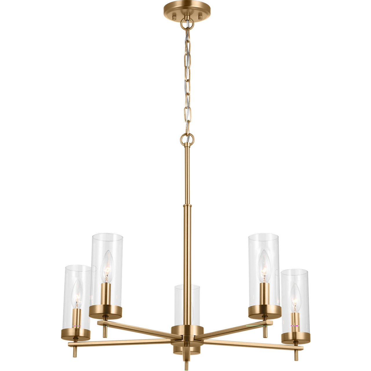 Sean Lavin Zire LED 26 inch Satin Brass Chandelier Ceiling Light