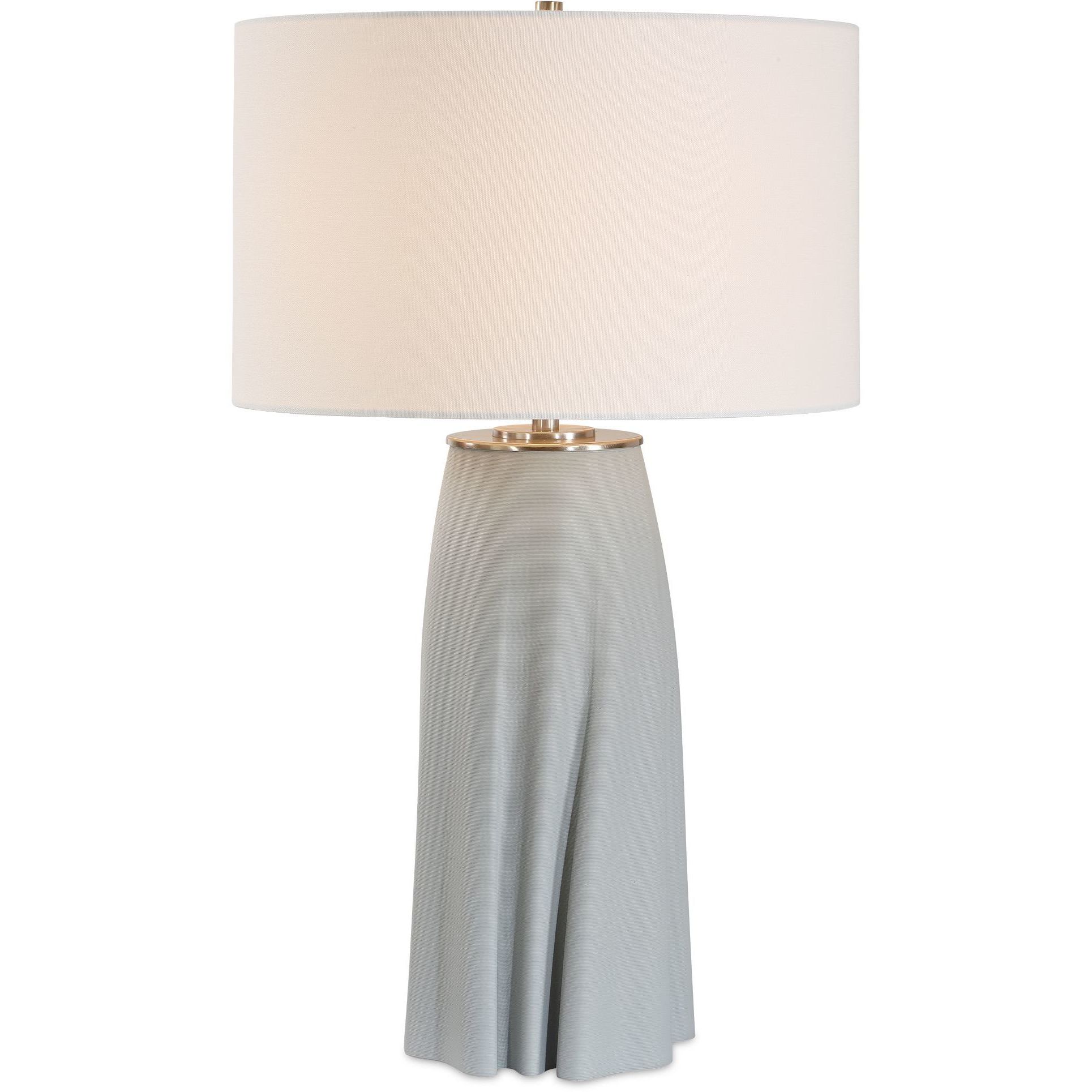 Cover Up 28.75 inch 150 watt Light Blue and Antique Brass Table Lamp Portable Light