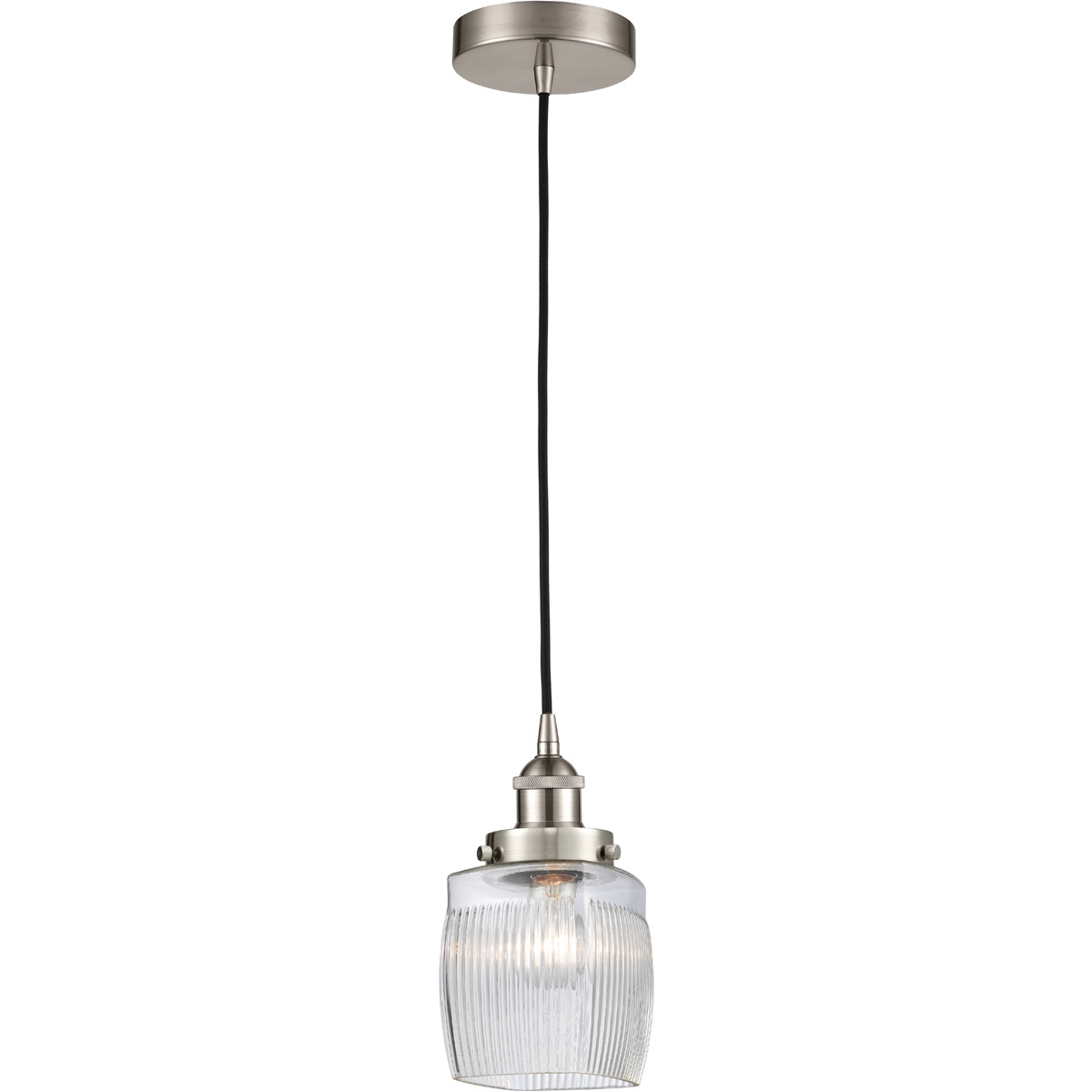 Edison Colton 1 Light 6 inch Brushed Satin Nickel Mini Pendant Ceiling Light