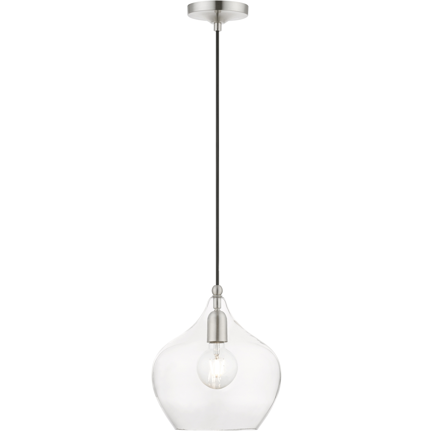 Aldrich 1 Light 9.75 inch Brushed Nickel Pendant Ceiling Light
