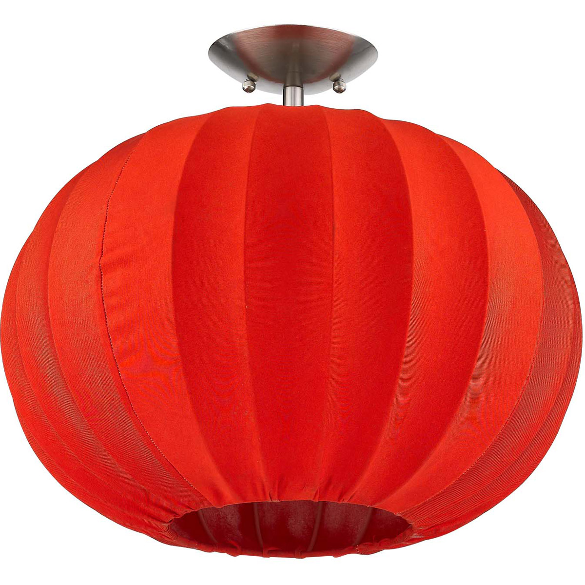 Shanghai 1 Light 17 inch Brushed Nickel Pendant/Semi-Flush Ceiling Light