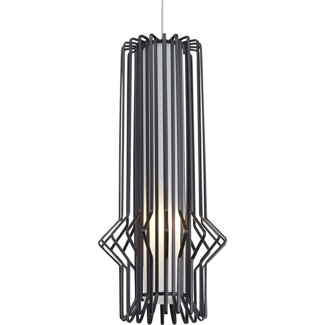 Sean Lavin Mini Syrma 1 Light 12 Satin Nickel Low-Voltage Pendant Ceiling Light in Halogen, MonoRail, Matte Black