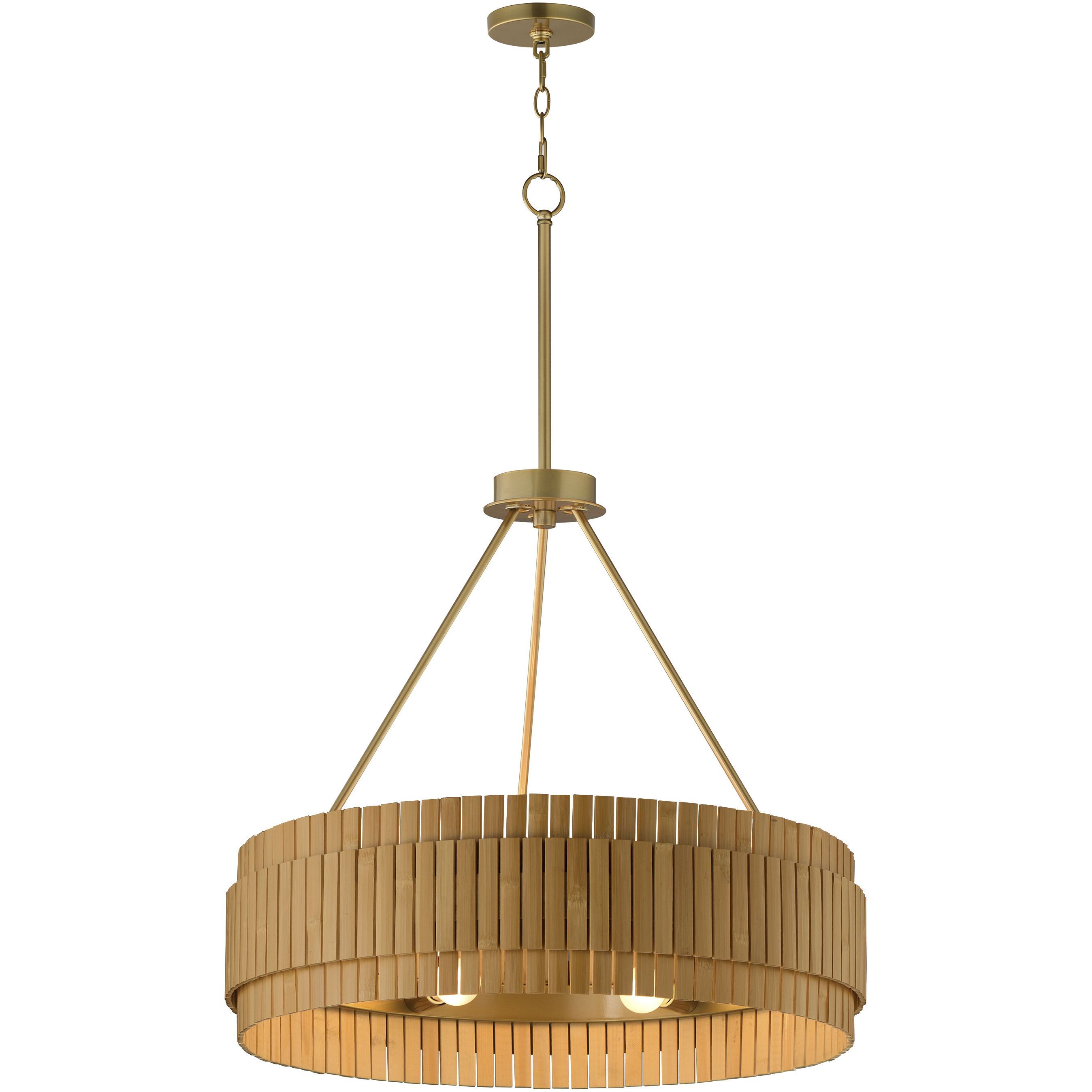 Satori 6 Light 30.75 inch Natural Aged Brass Drum Pendant Ceiling Light