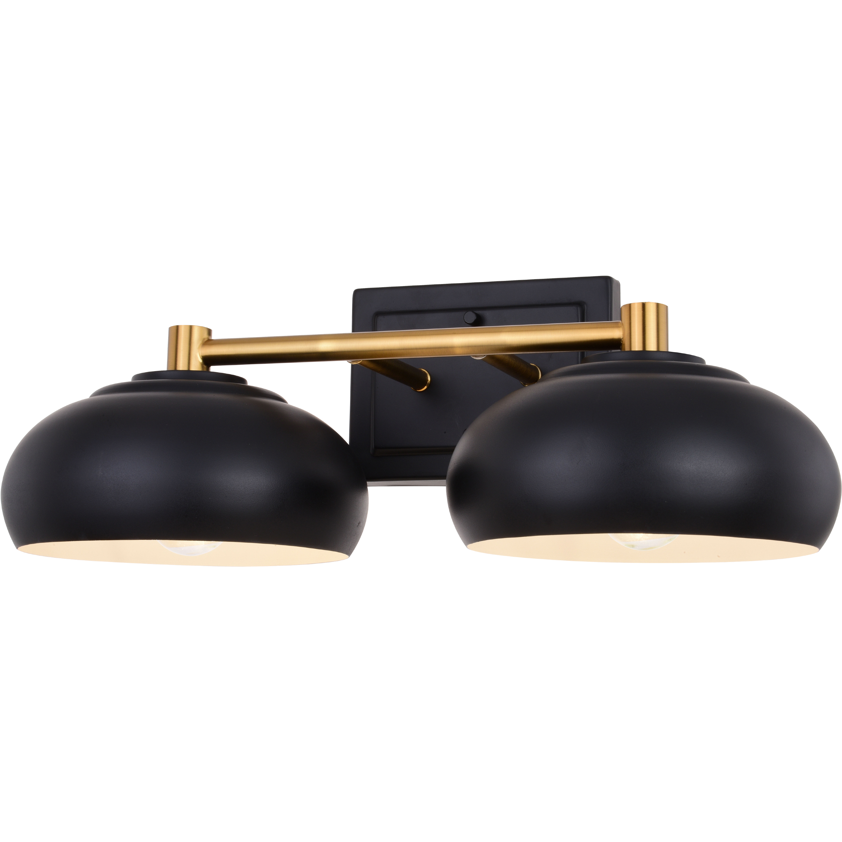 Belmont LED 18.5 inch Matte Black and Satin Brass Bathroom Light Wall Light in 2