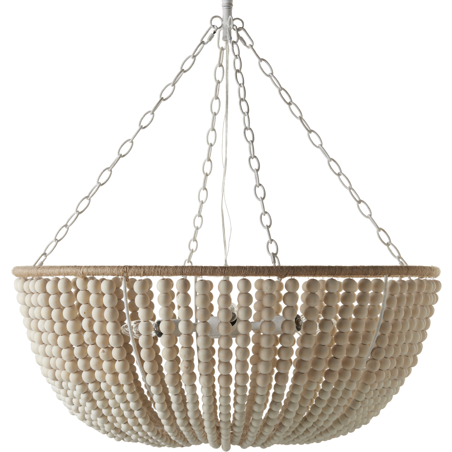 Belem 6 Light 30 inch Cream Pendant Ceiling Light