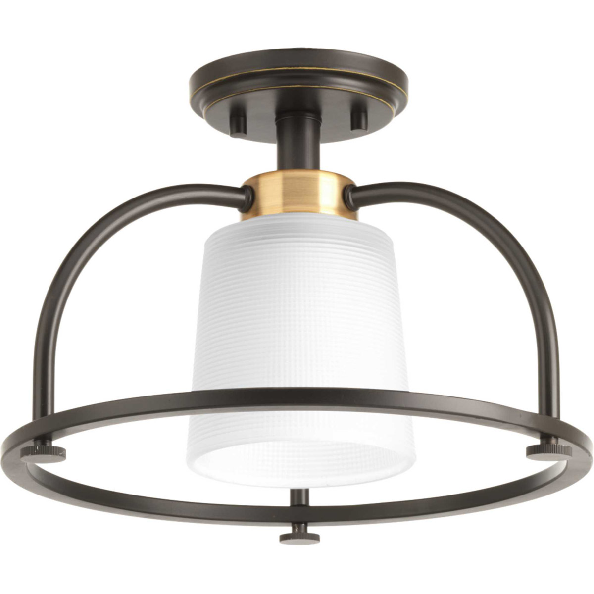 West Village 1 Light 13.5 inch Antique Bronze Semi-Flush Mount Convertible Ceiling Light, Design Series