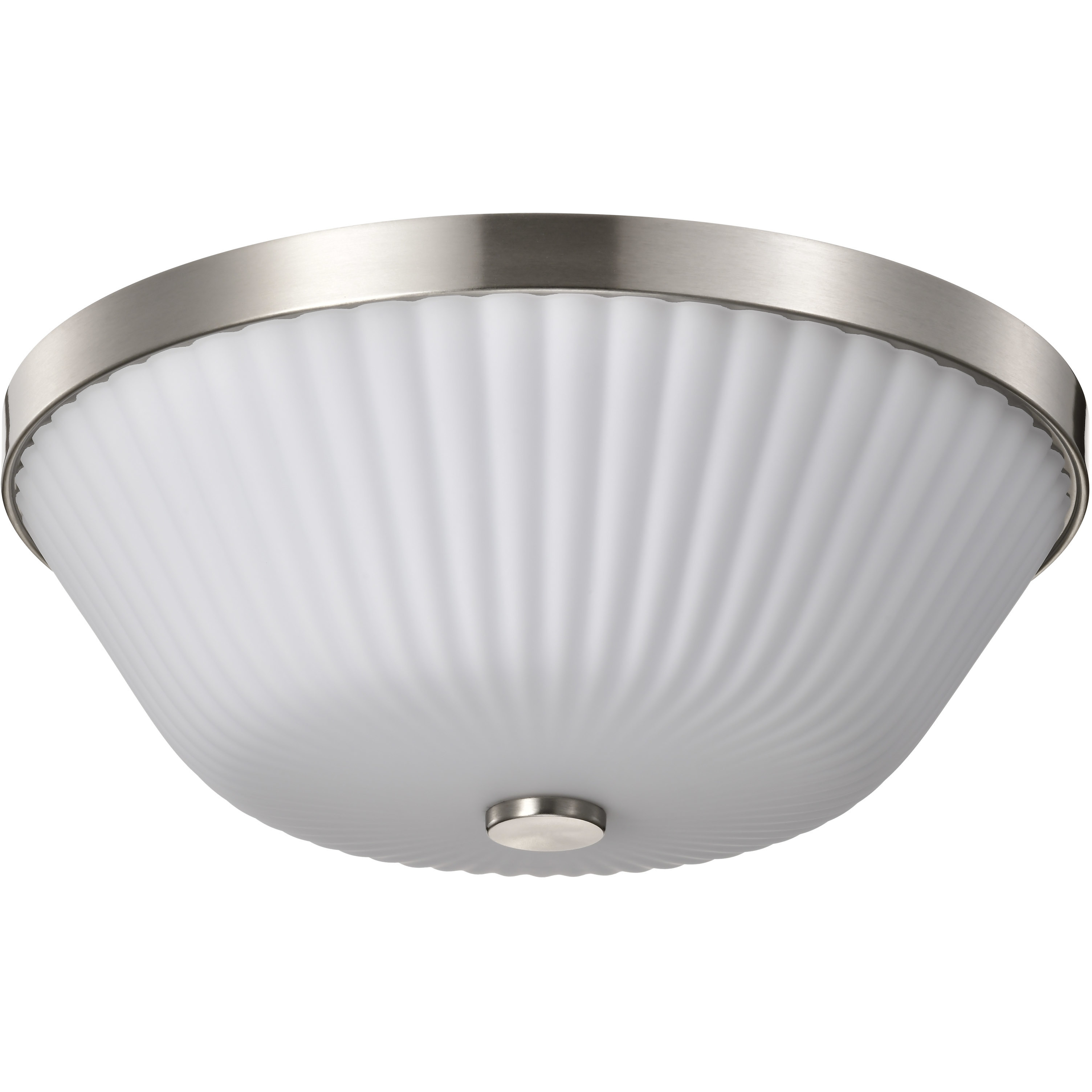Royale 16 inch Brushed Nickel Flush Mount Ceiling Light
