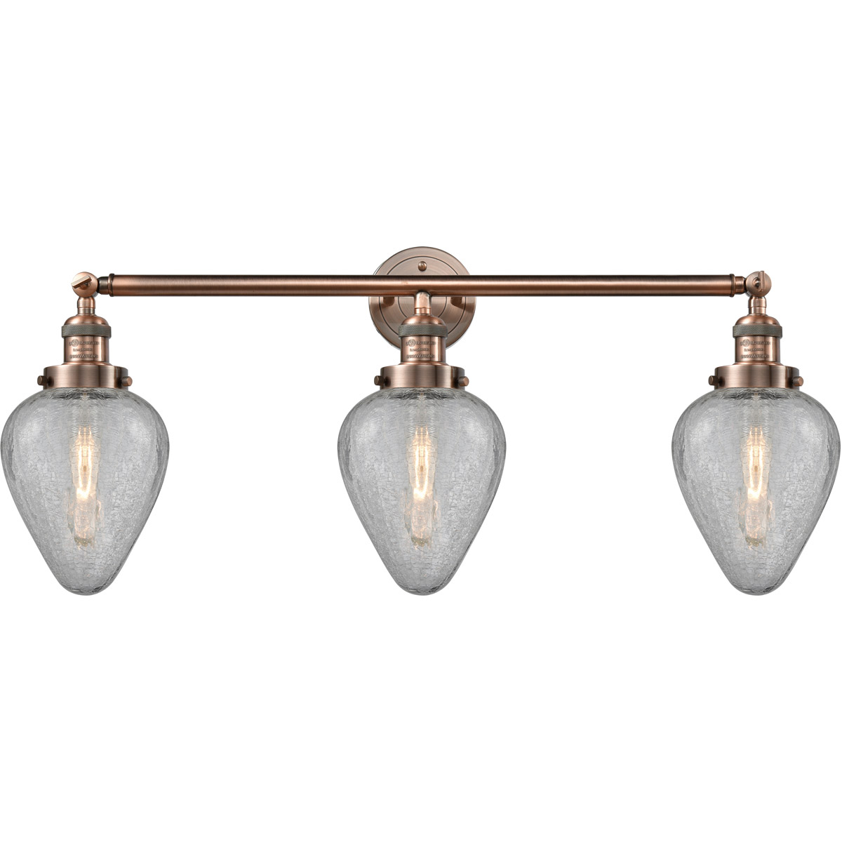 Franklin Restoration Geneseo LED 32 inch Antique Copper Bath Vanity Light Wall Light, Franklin Restoration
