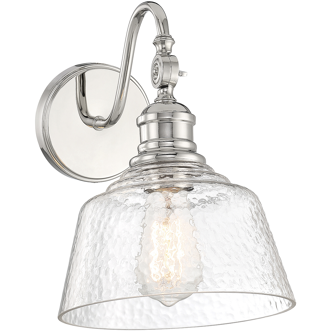 Vintage 1 Light 9 inch Polished Nickel Wall Sconce Wall Light