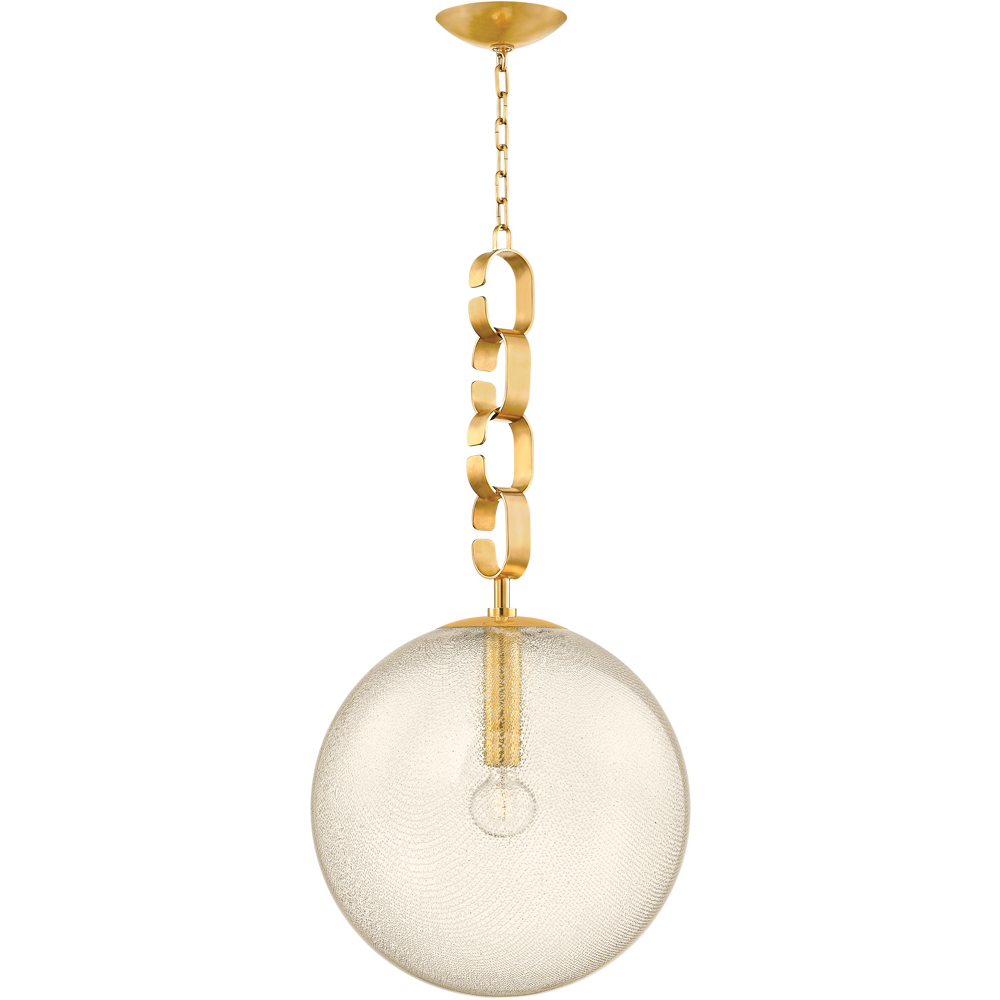 Nessa 1 Light 17.75 inch Vintage Brass Pendant Ceiling Light