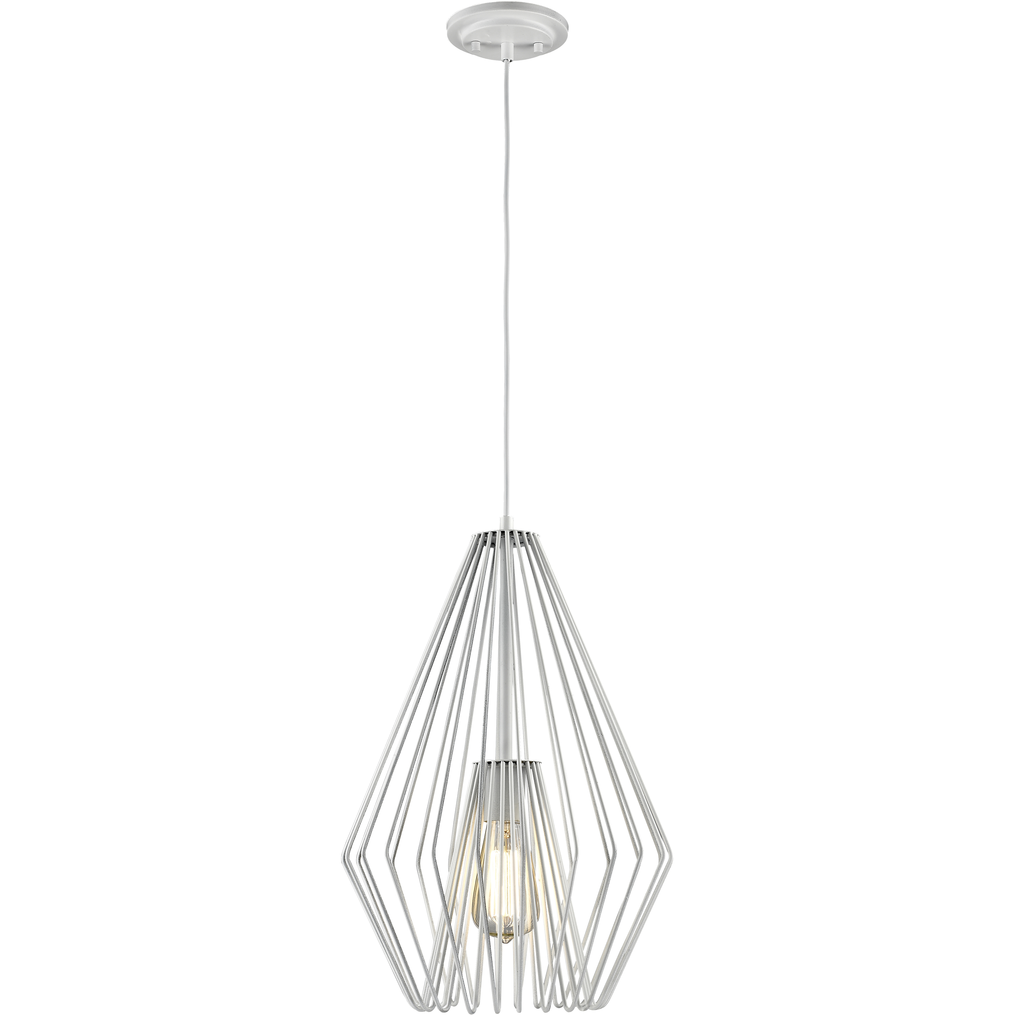 Quintus 1 Light 12.25 inch Gloss White Pendant Ceiling Light