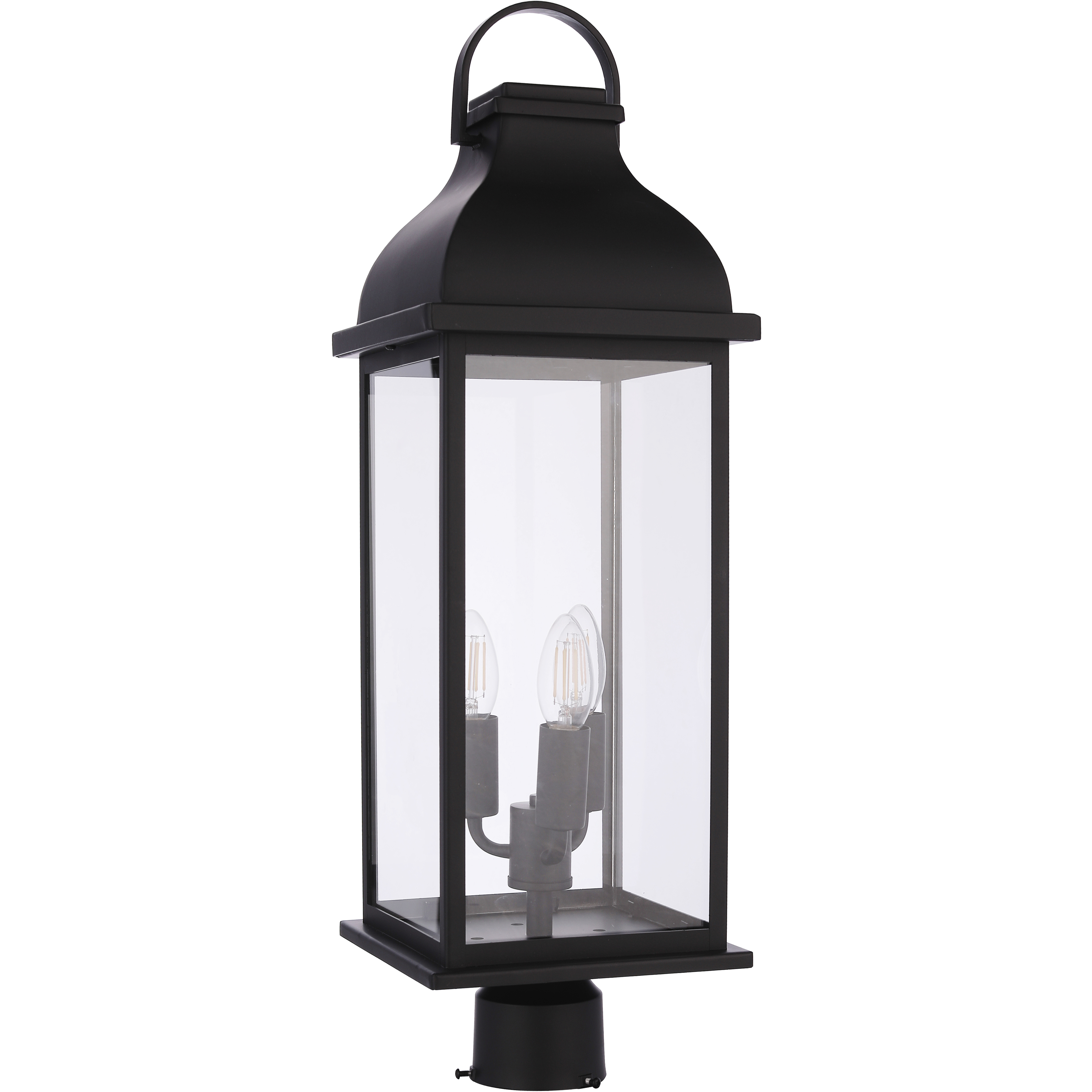 Bent Tree 3 Light 26 inch Midnight Outdoor Post Mount