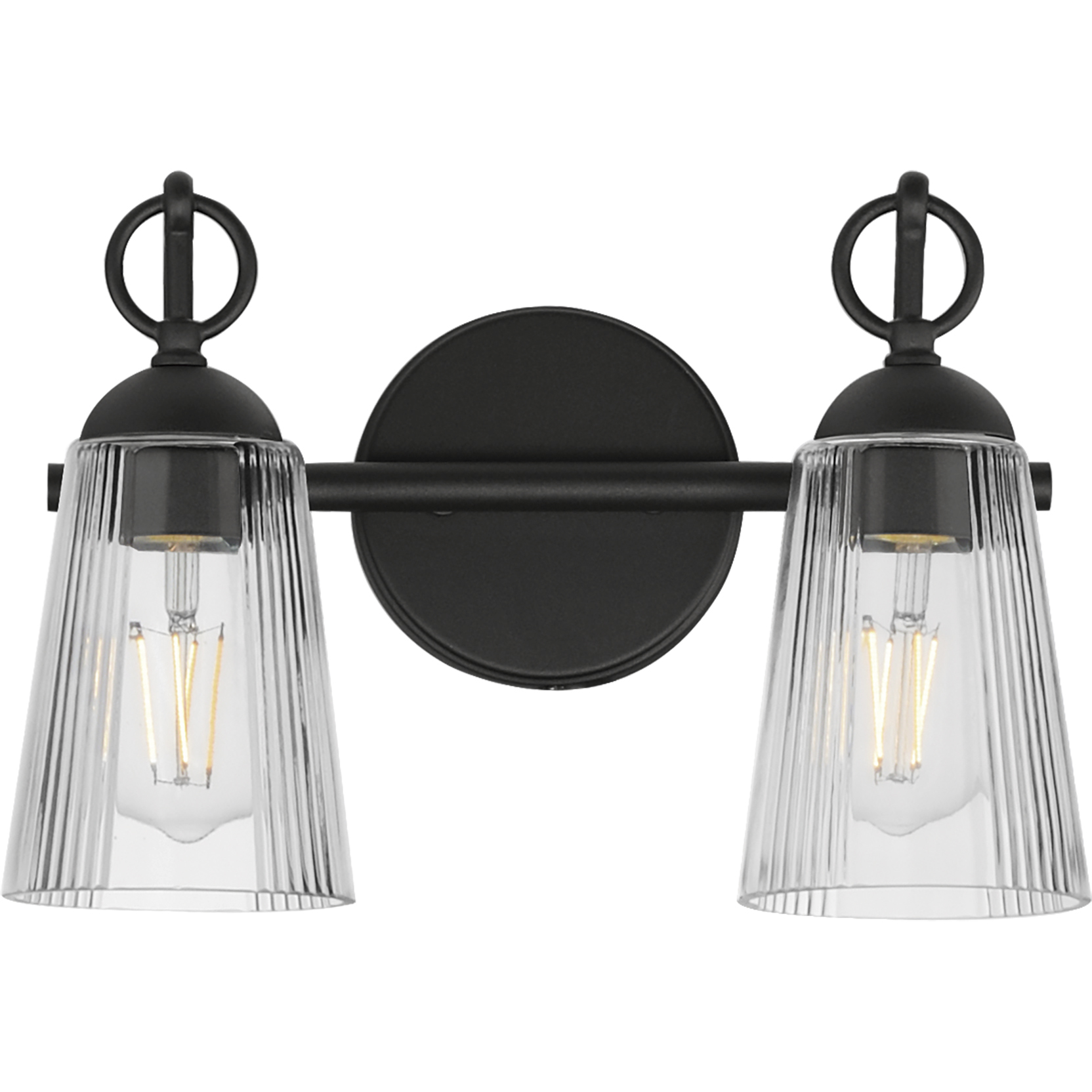 Jackson Hole 2 Light 14.25 inch Black Wall Sconce Wall Light in Clear