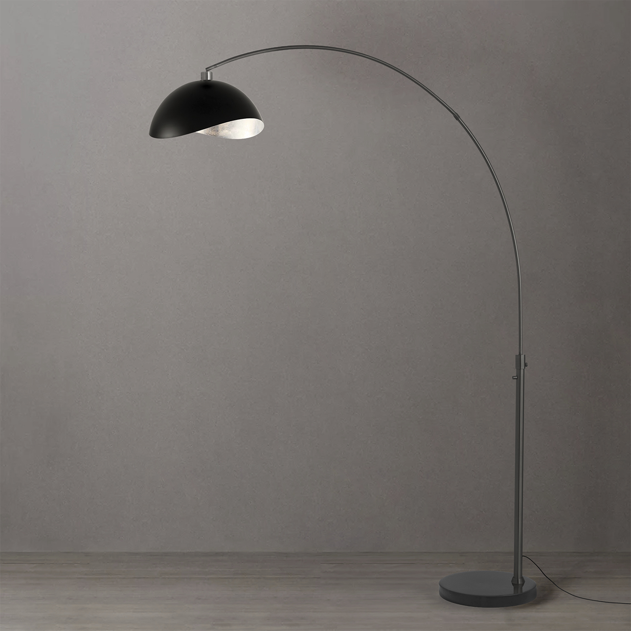 Luna Bella 92 inch 14 watt Black Nickel and Black Arc Floor Lamp Portable Light