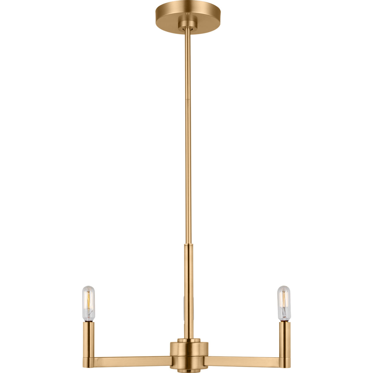 Fullton 3 Light 10 inch Satin Brass Chandelier Ceiling Light